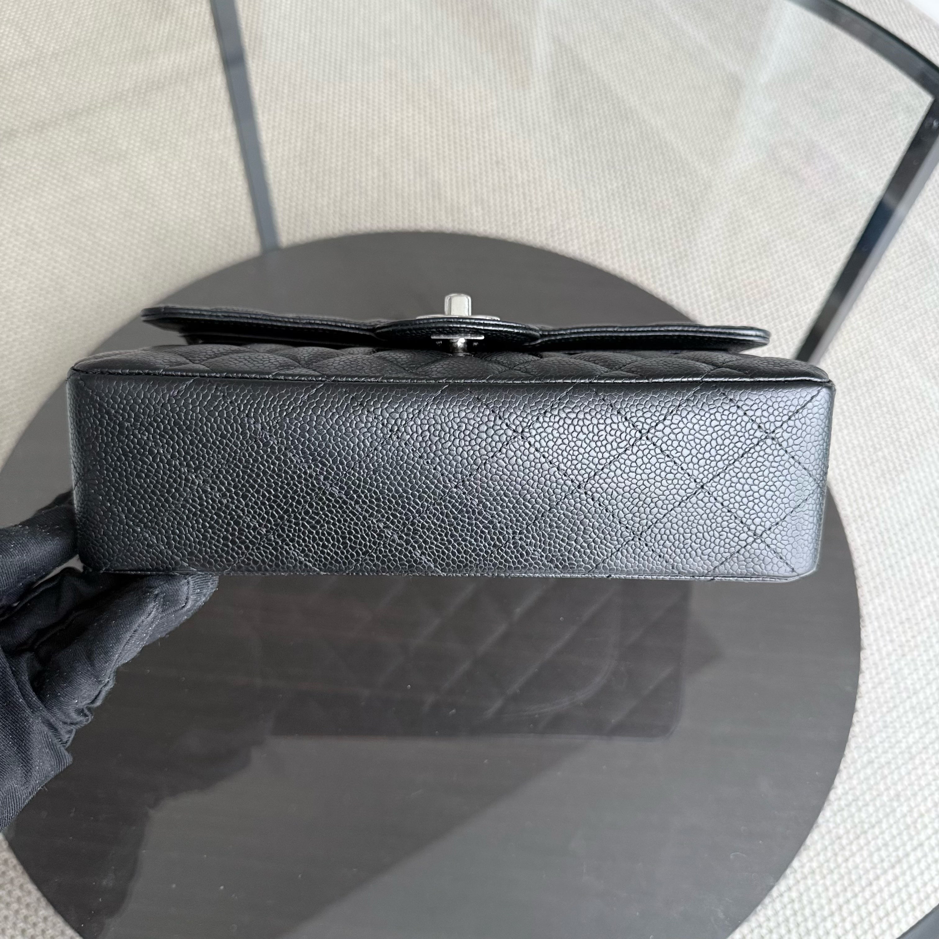 Chanel Classic Flap Small - Caviar 23CM Quilted Black Silver Hardware Series 13