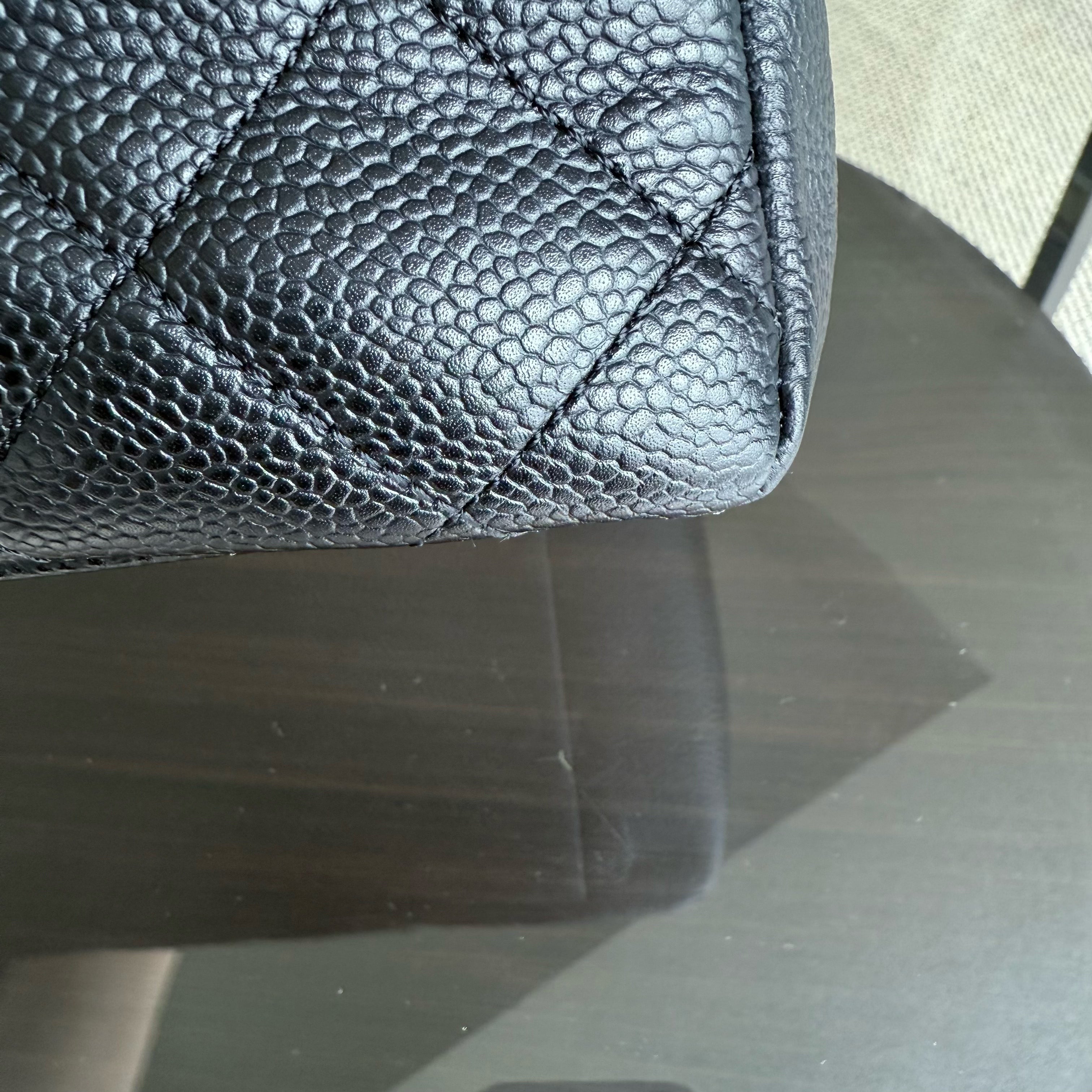 Chanel GST Grand Shopping Tote - Caviar Quilted Black Gold Hardware Series 11