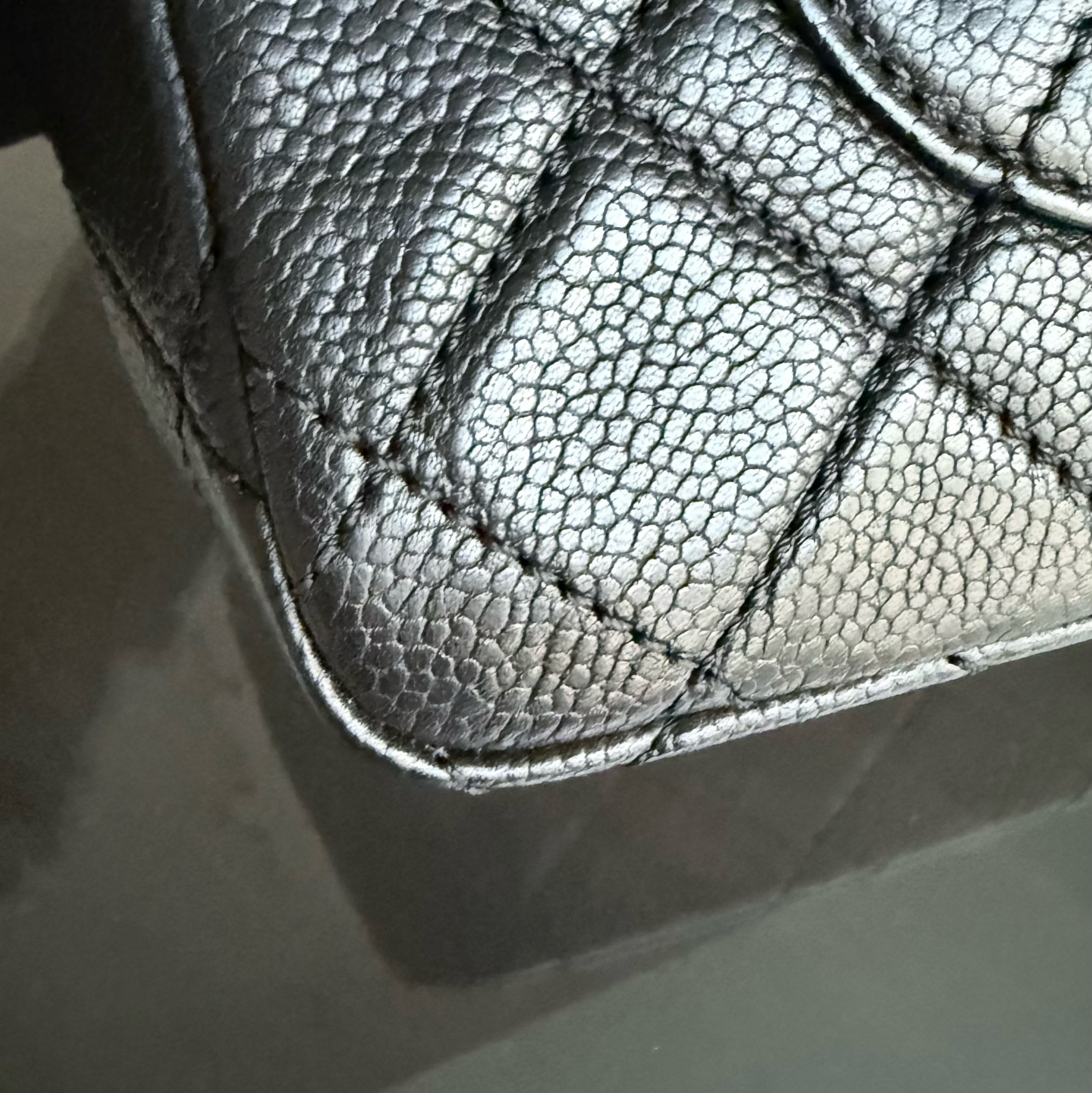 Chanel Seasonal Flap - 24CM Caviar Grained Calfskin Black Silver Hardware Series 18
