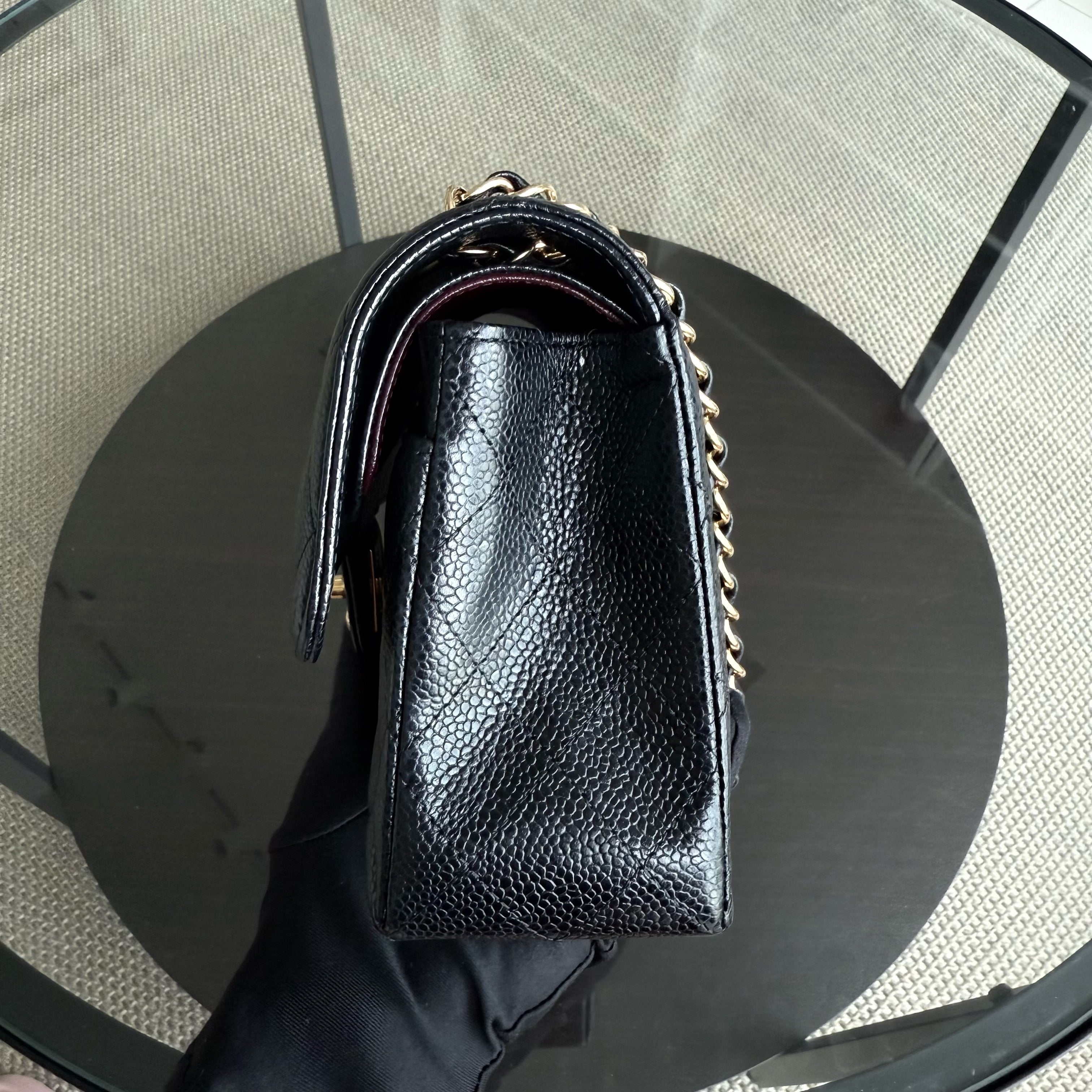 Chanel Classic Flap Small - Caviar 23CM Quilted Black Gold Hardware Series 29