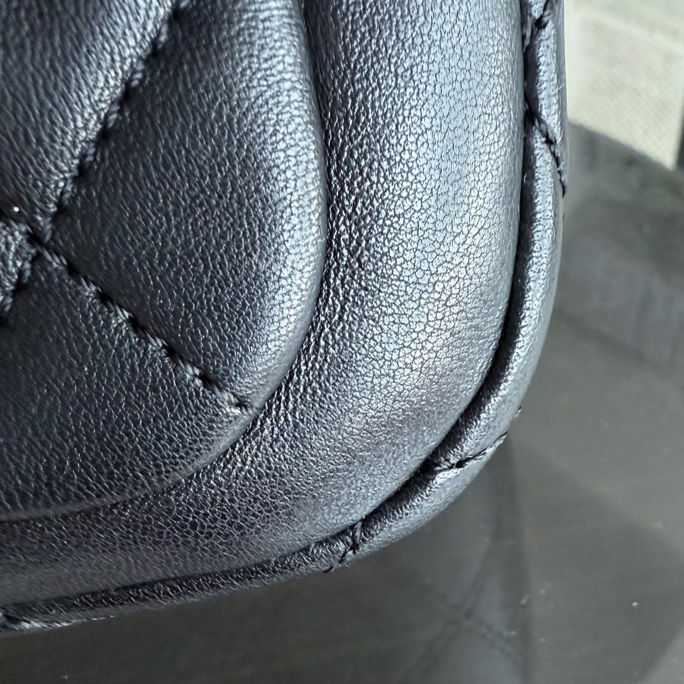 Chanel Seasonal Flap - 27CM Quilted Lambskin Black Gold Hardware Series 18