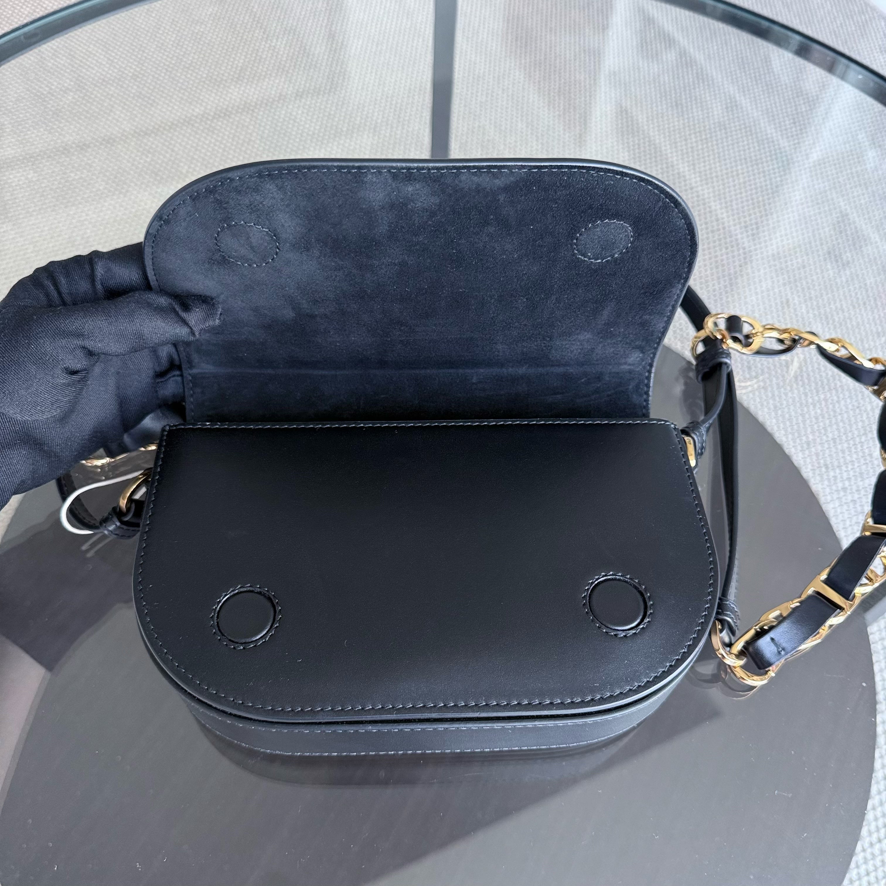 Dior CD Signature Bag - Black Calfskin Gold Hardware