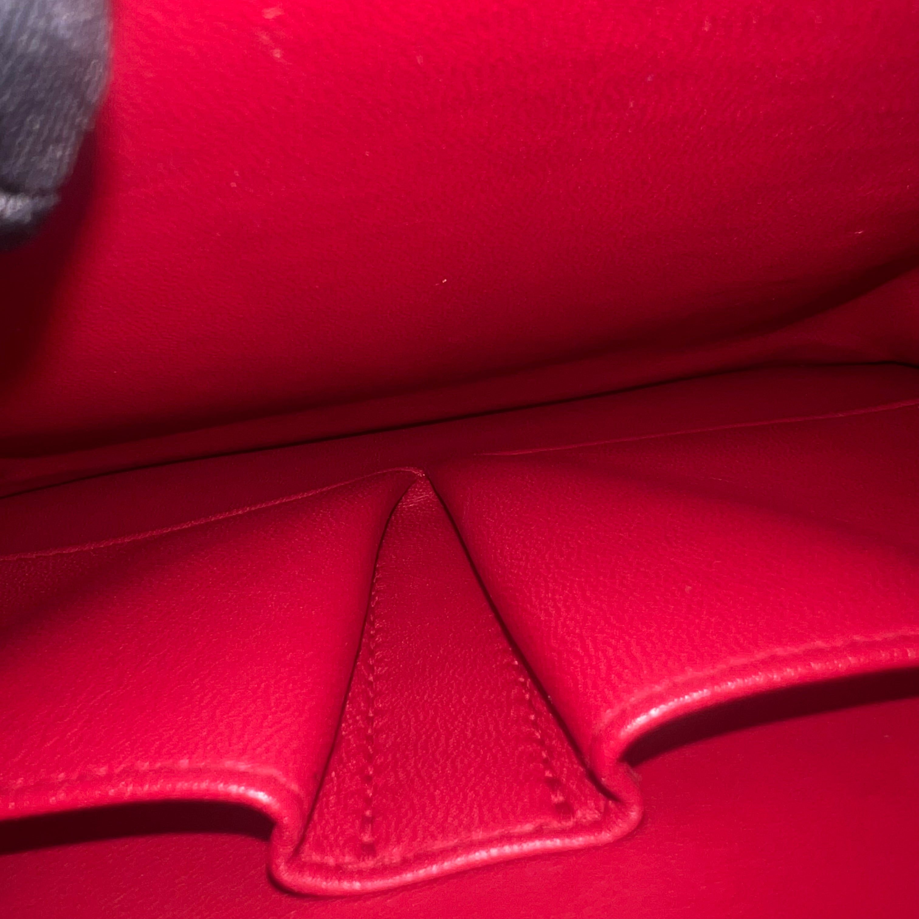 Celine Box Classic Smooth Calfskin Red Golden Hardware - Luxury Evermore
