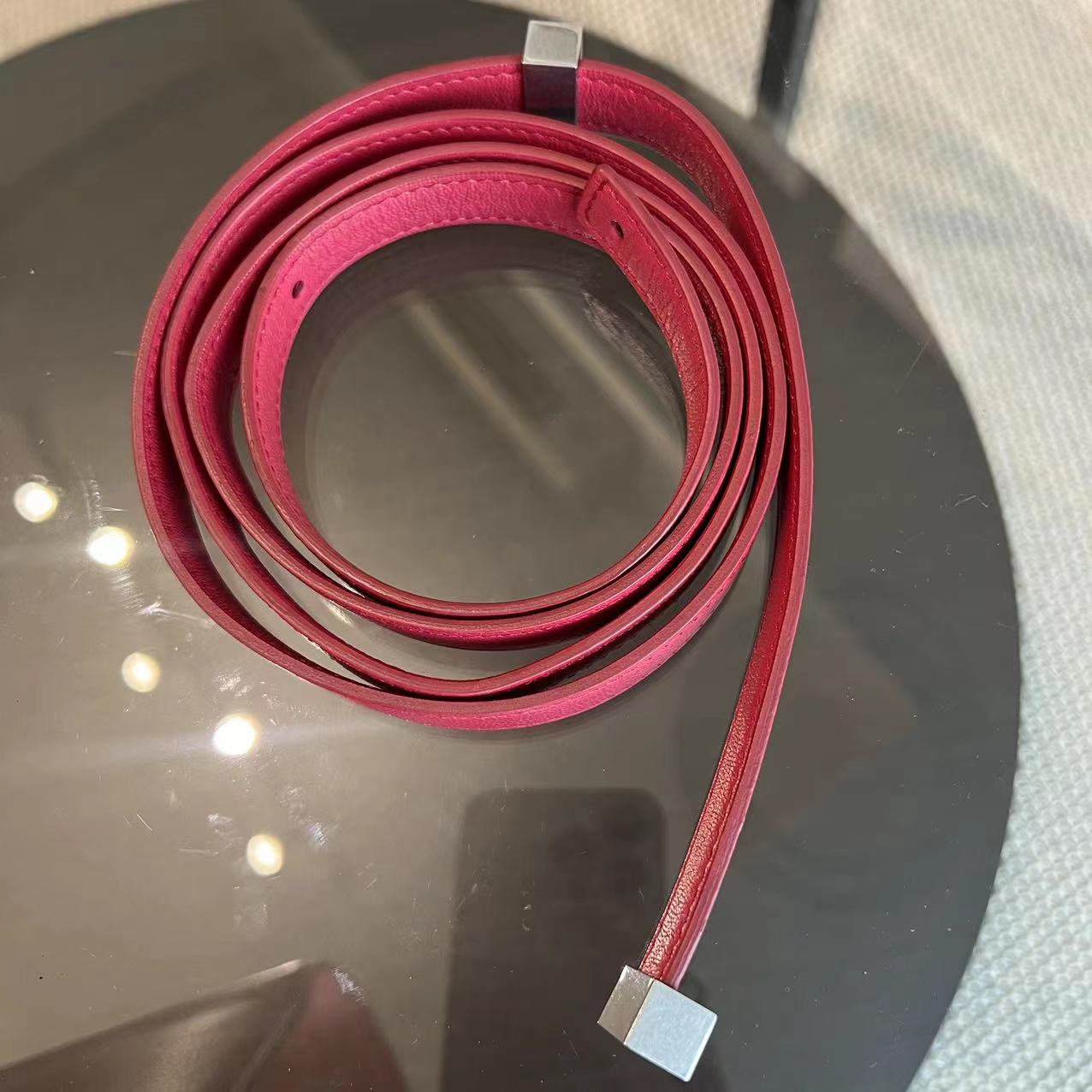 Celine Box Medium Grained Calfskin Hot Pink Silver Hardware - Luxury Evermore