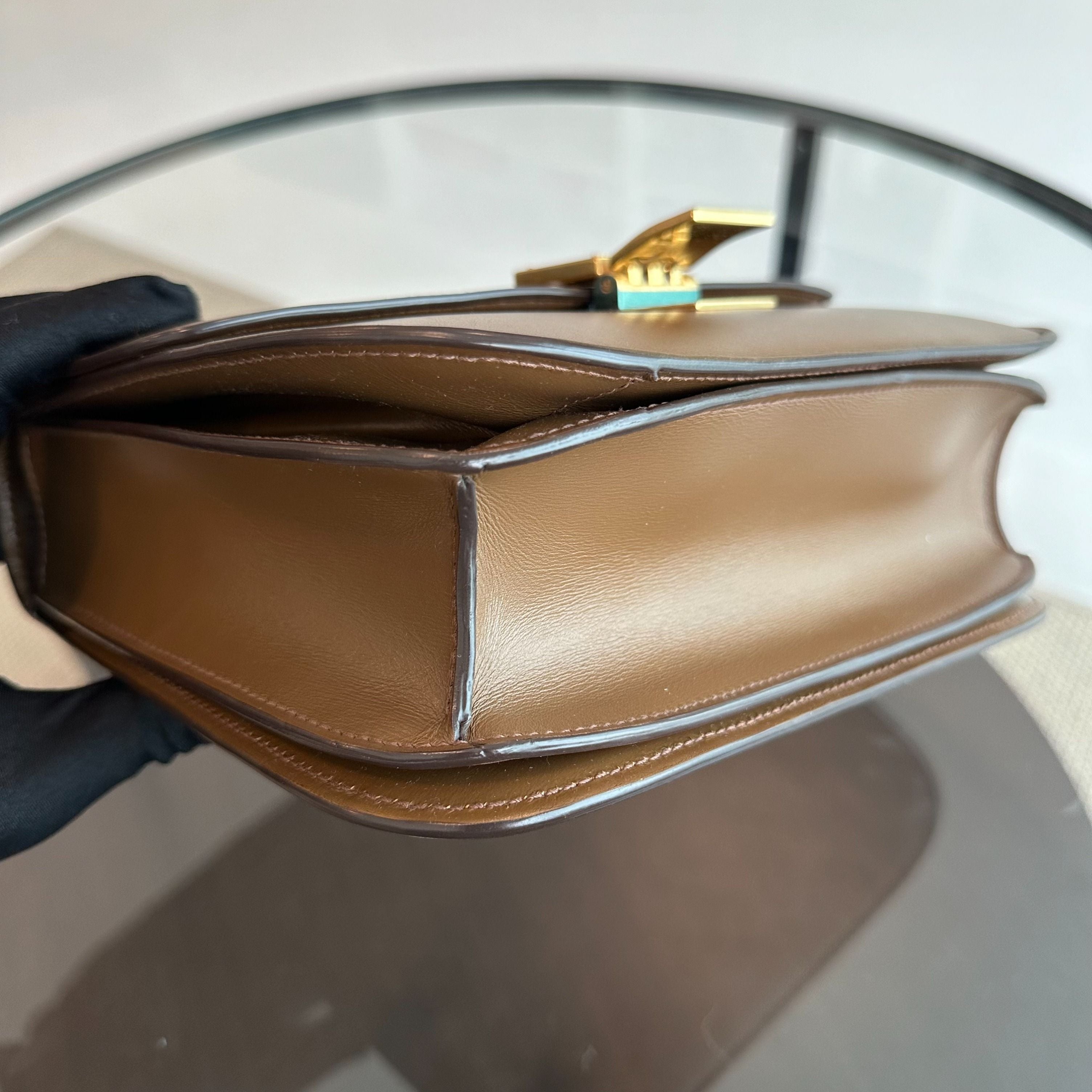 Celine Classic Box Medium Smooth Calfskin Leather Caramel GHW - Luxury Evermore