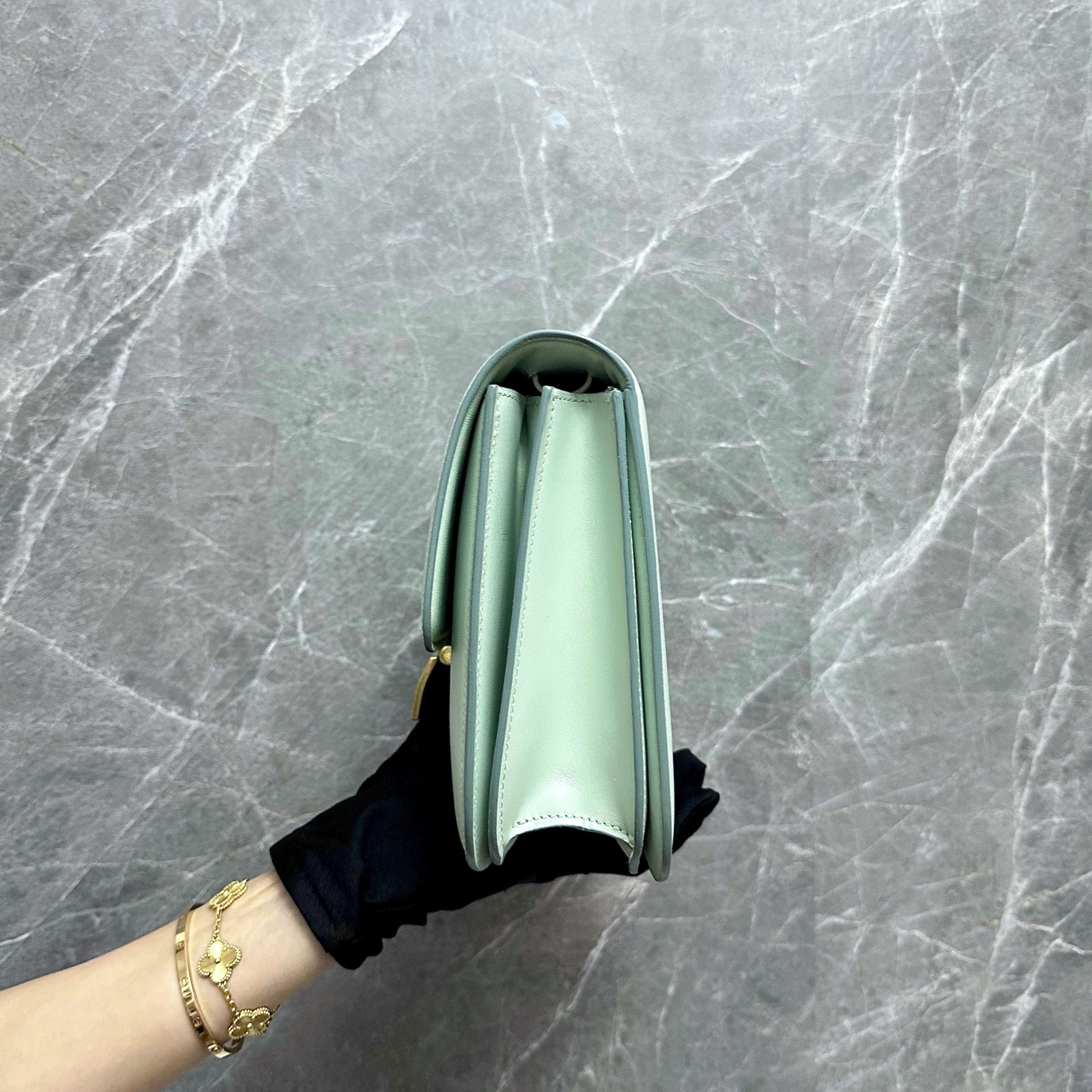 Celine Classic Box Smooth Calfskin Mint Green GHW - Luxury Evermore