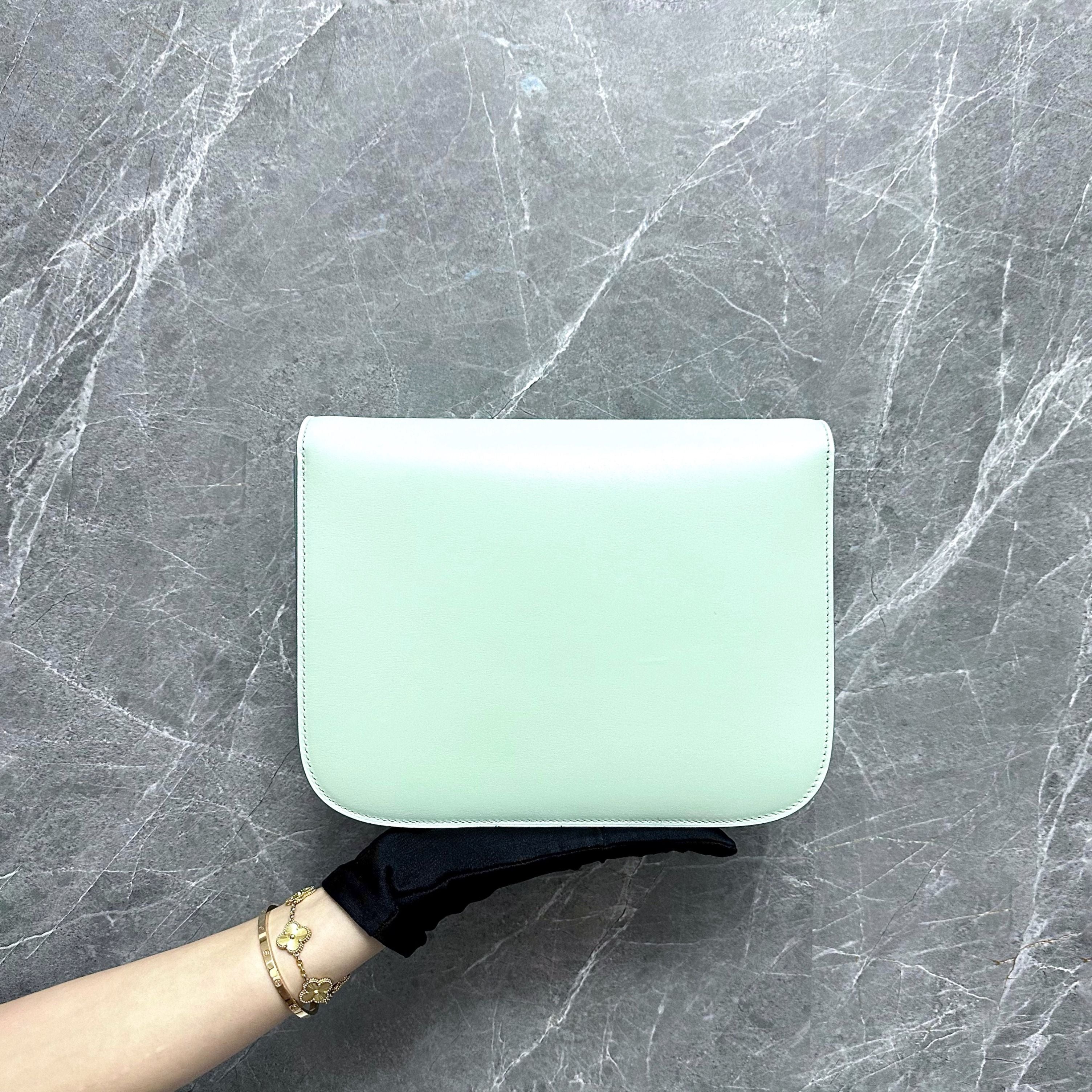 Celine Classic Box Smooth Calfskin Mint Green GHW - Luxury Evermore