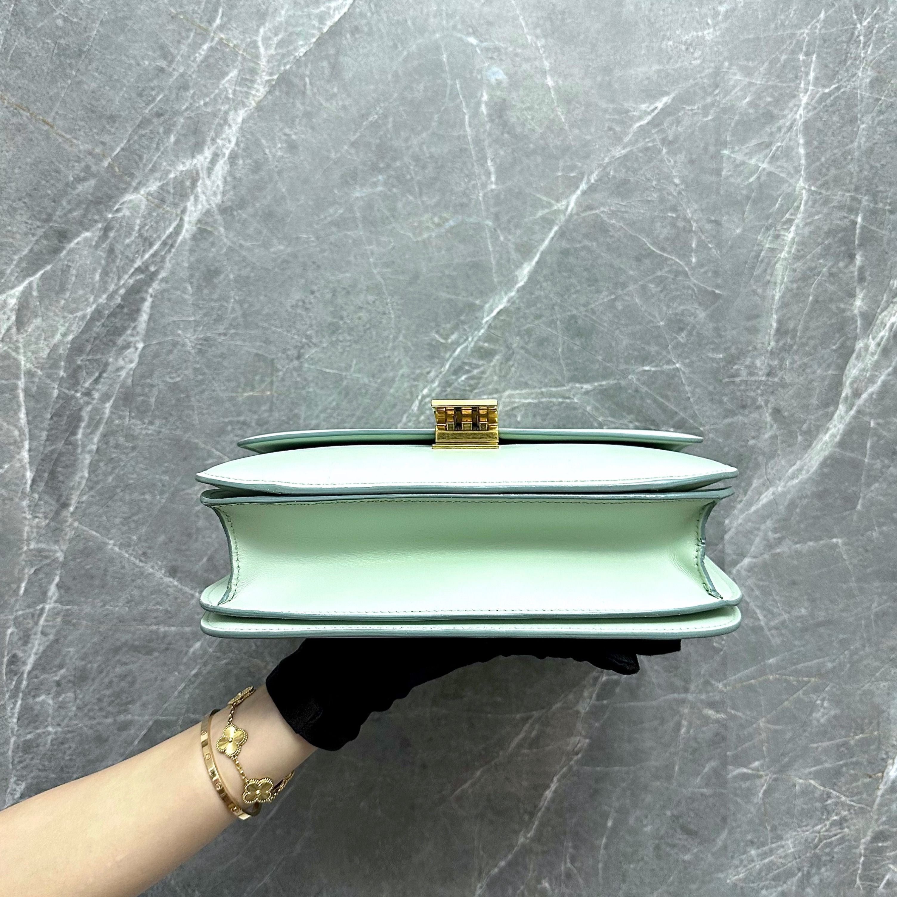 Celine Classic Box Smooth Calfskin Mint Green GHW - Luxury Evermore
