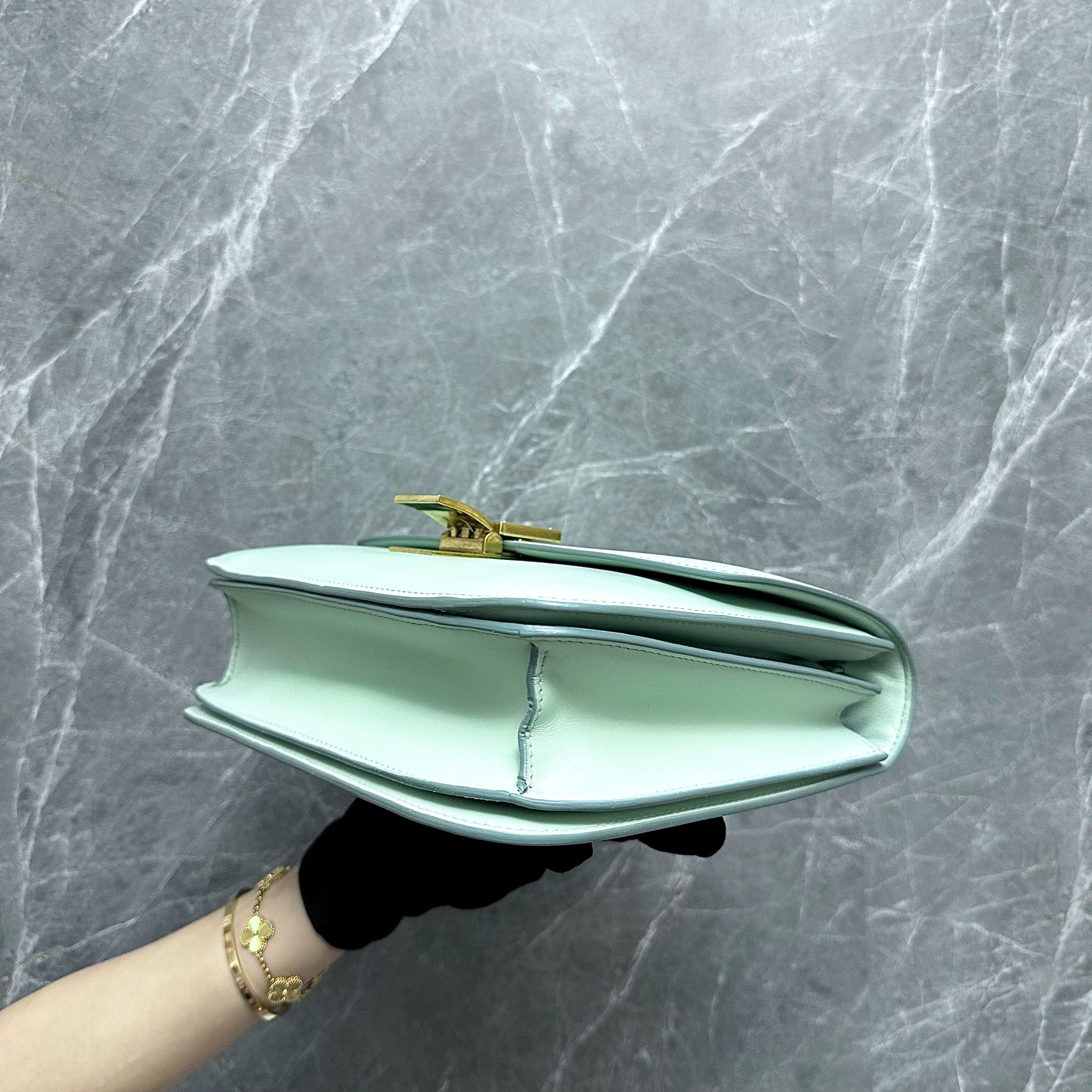 Celine Classic Box Smooth Calfskin Mint Green GHW - Luxury Evermore