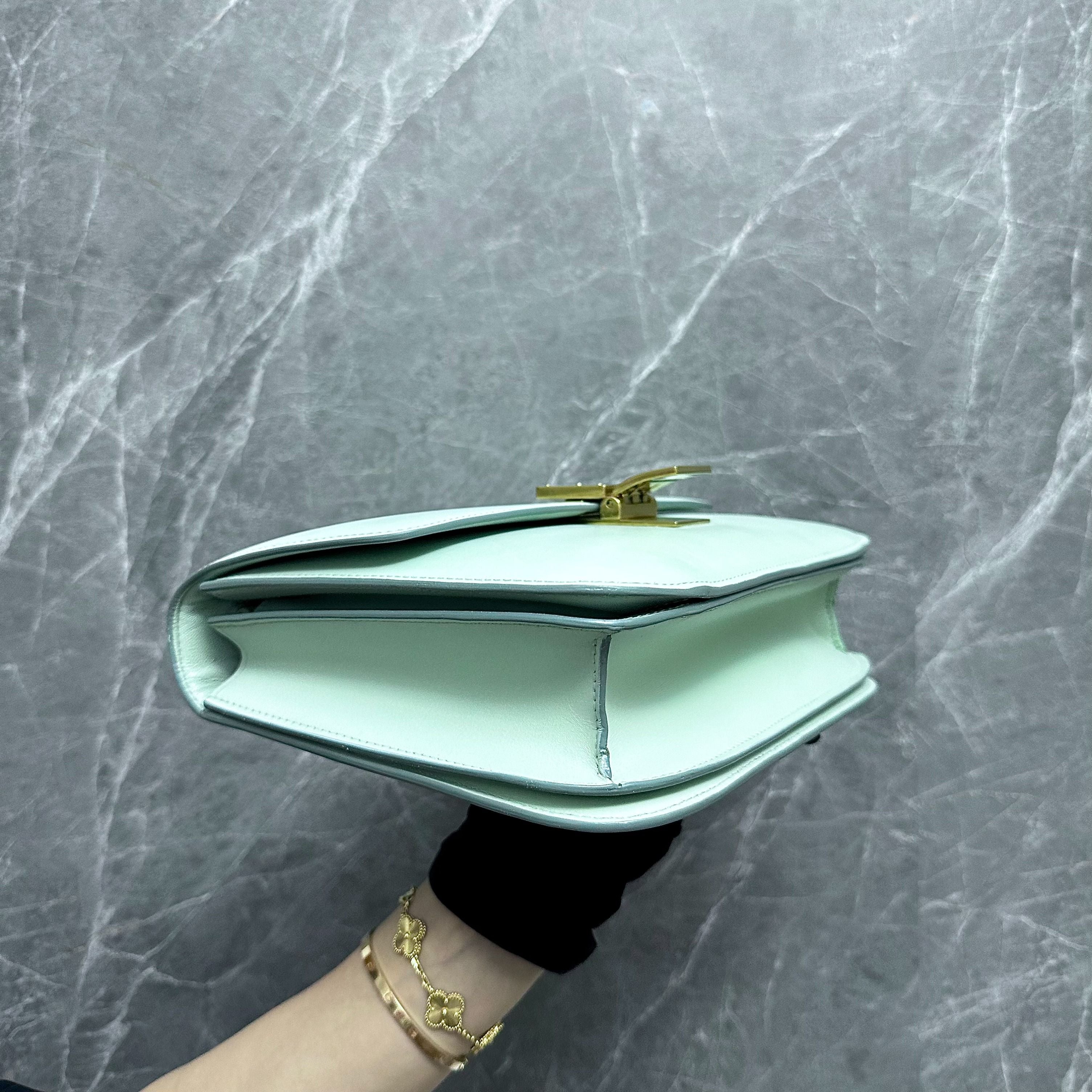 Celine Classic Box Smooth Calfskin Mint Green GHW - Luxury Evermore