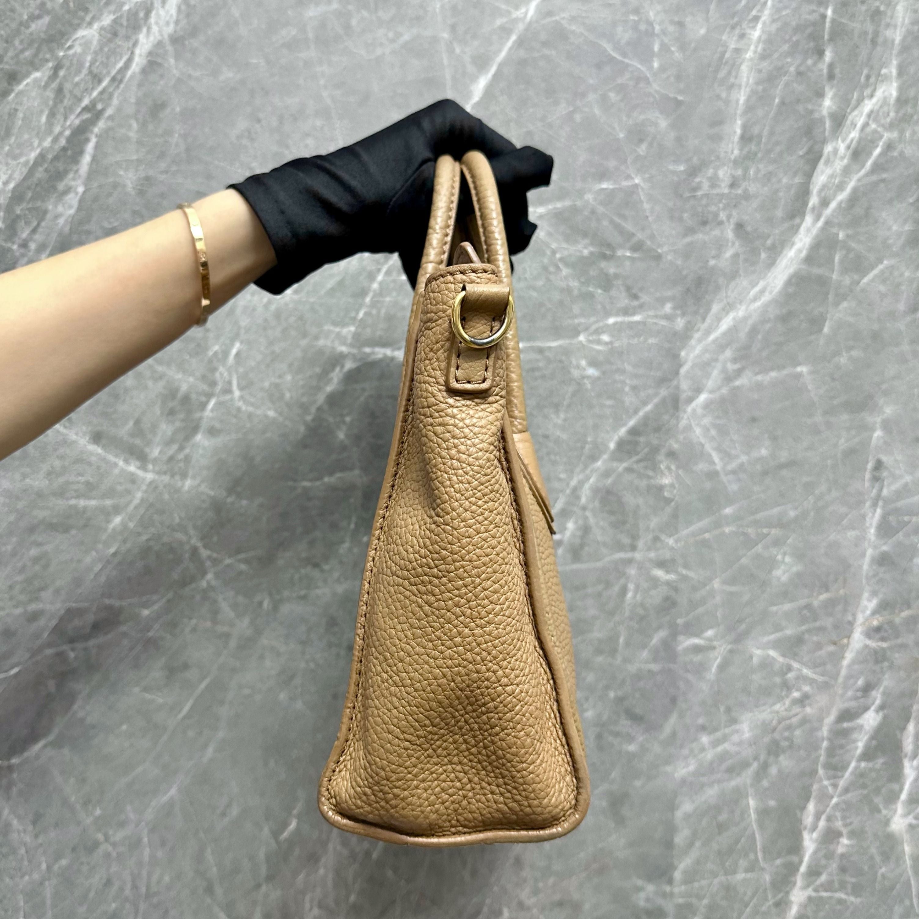 Celine Luggage Mini Camel Beige Top Handle Bag - Luxury Evermore