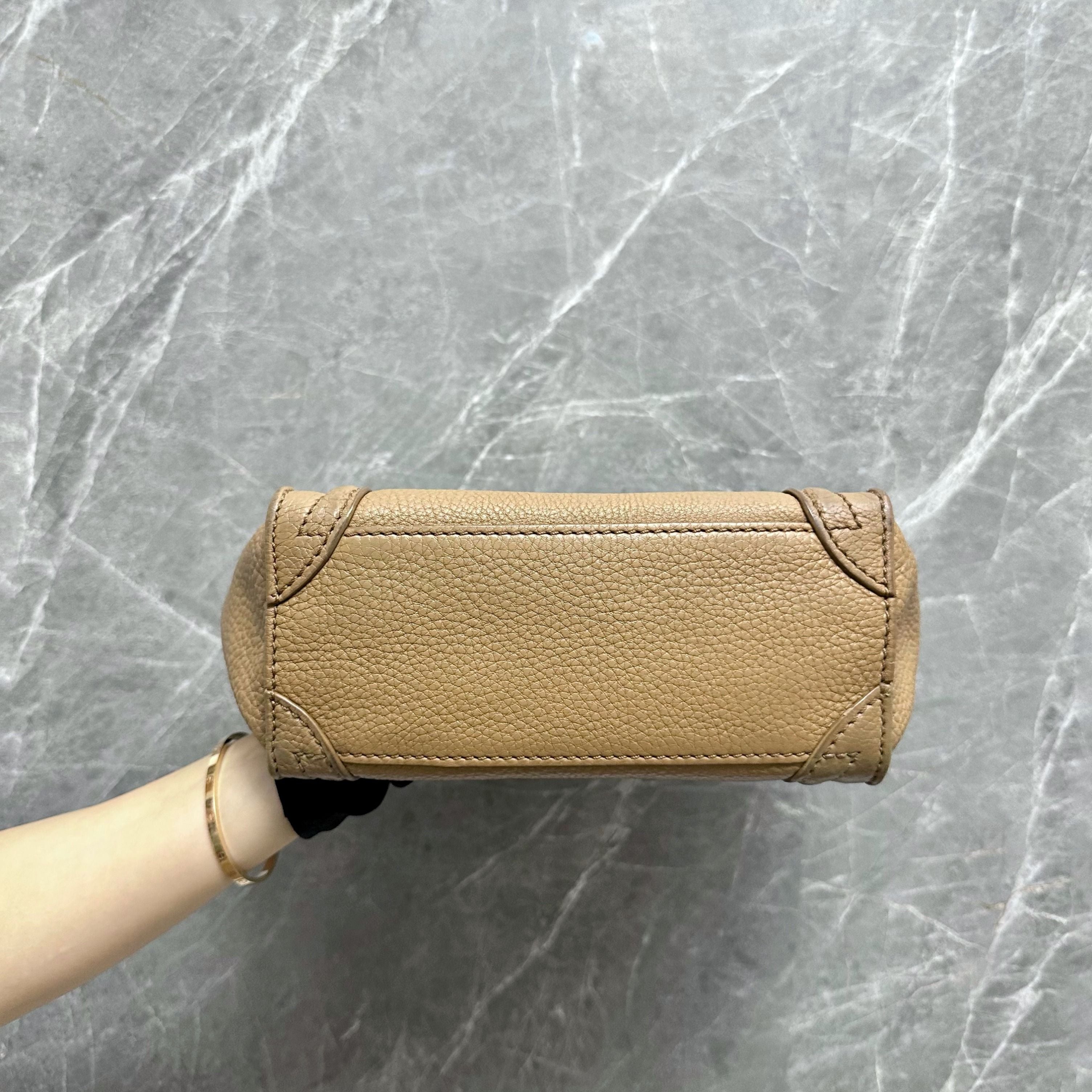 Celine Luggage Mini Camel Beige Top Handle Bag - Luxury Evermore