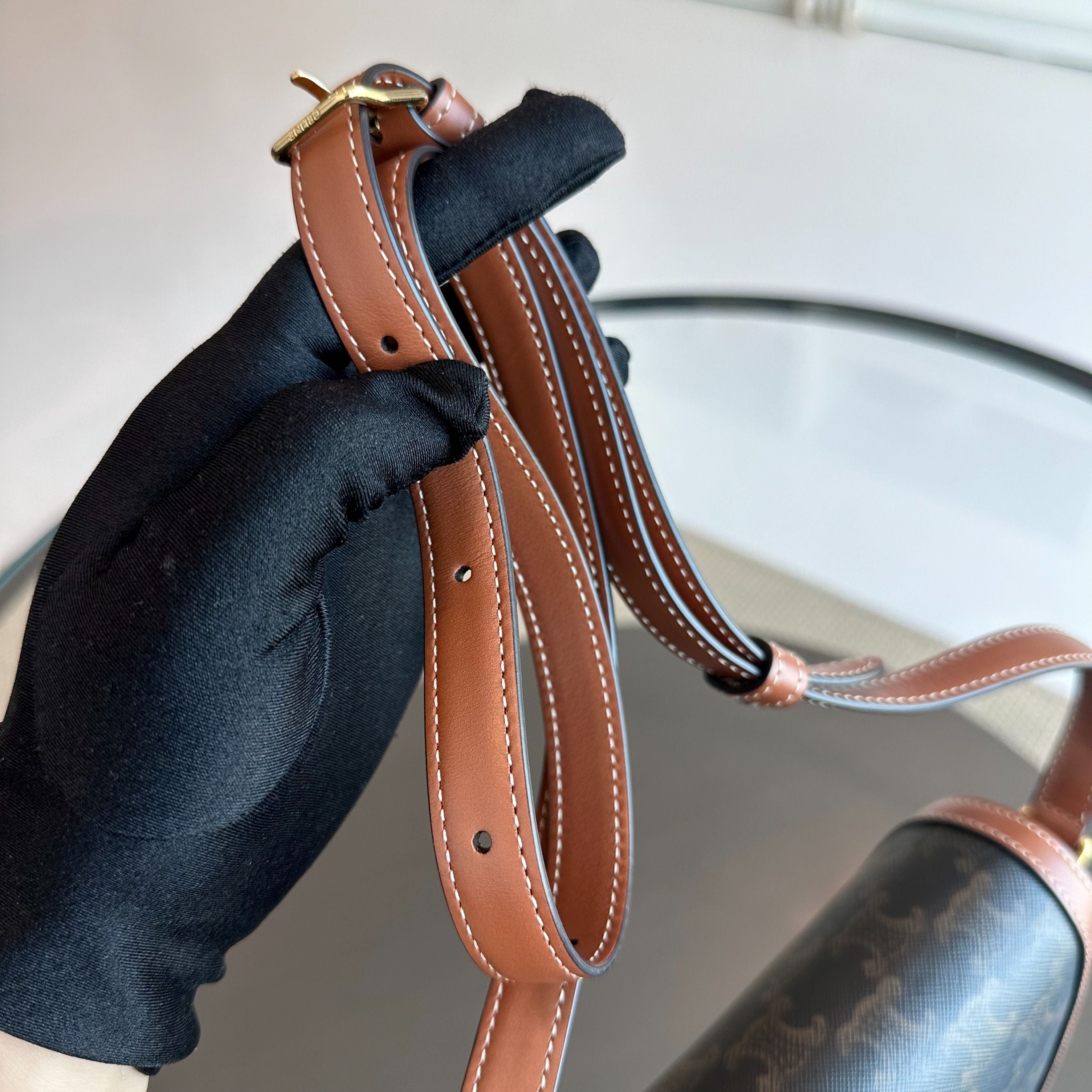 Celine Teen Triomphe in Triomphe Canvas Crossbody Bag - Luxury Evermore