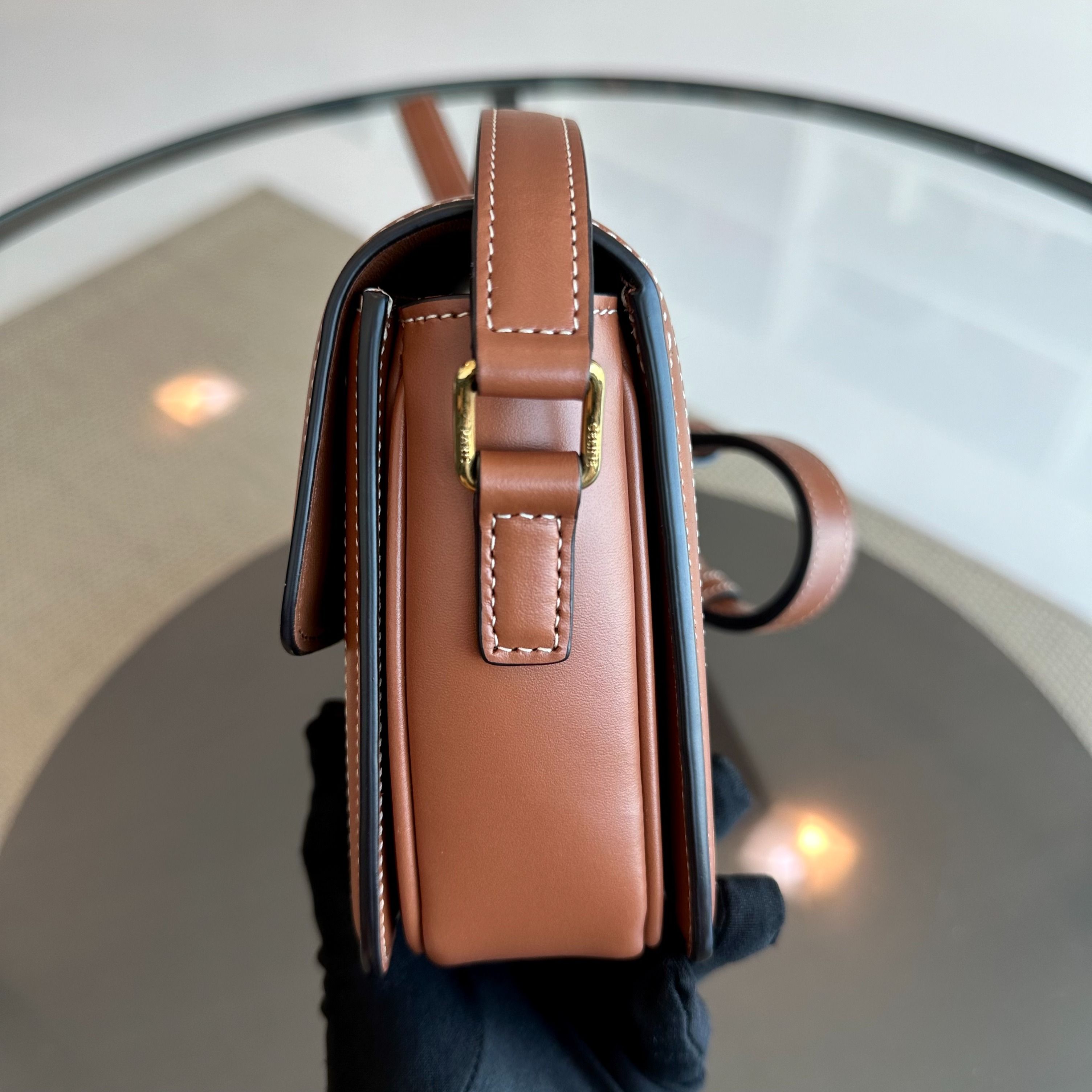 Celine Teen Triomphe in Triomphe Canvas Crossbody Bag - Luxury Evermore