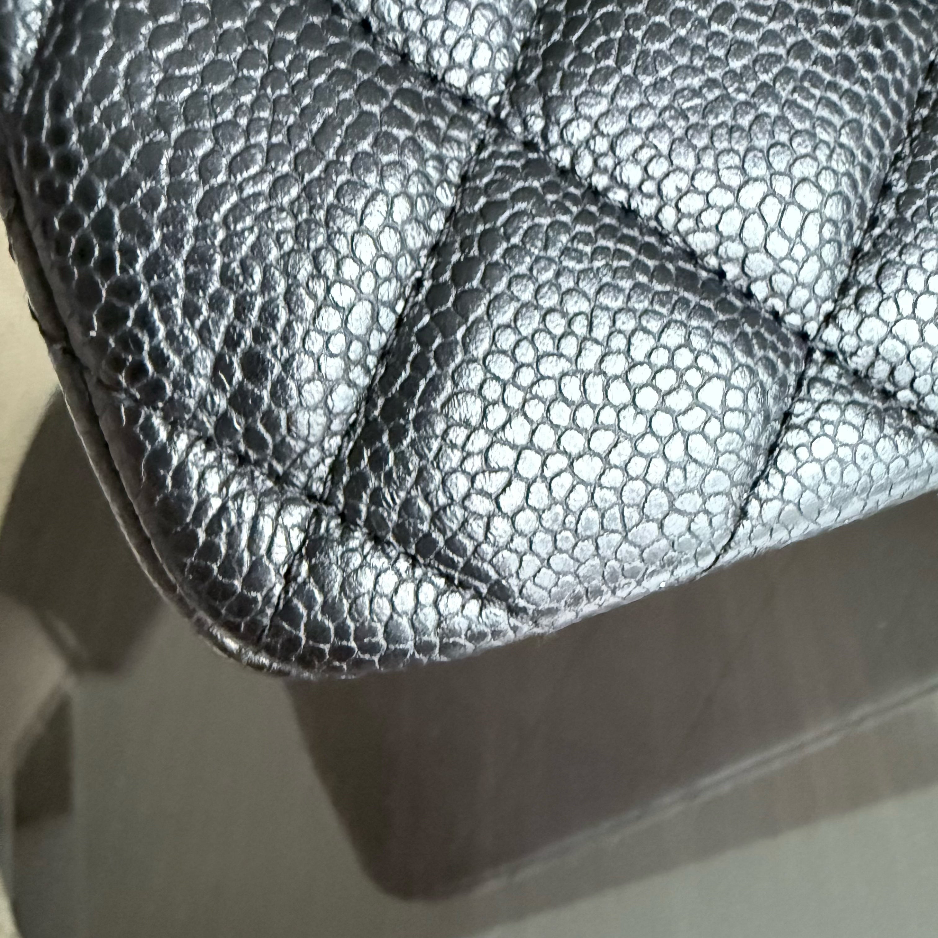 Chanel Classic Flap Jumbo - Caviar 30CM Quilted Black Silver Hardware Series 19