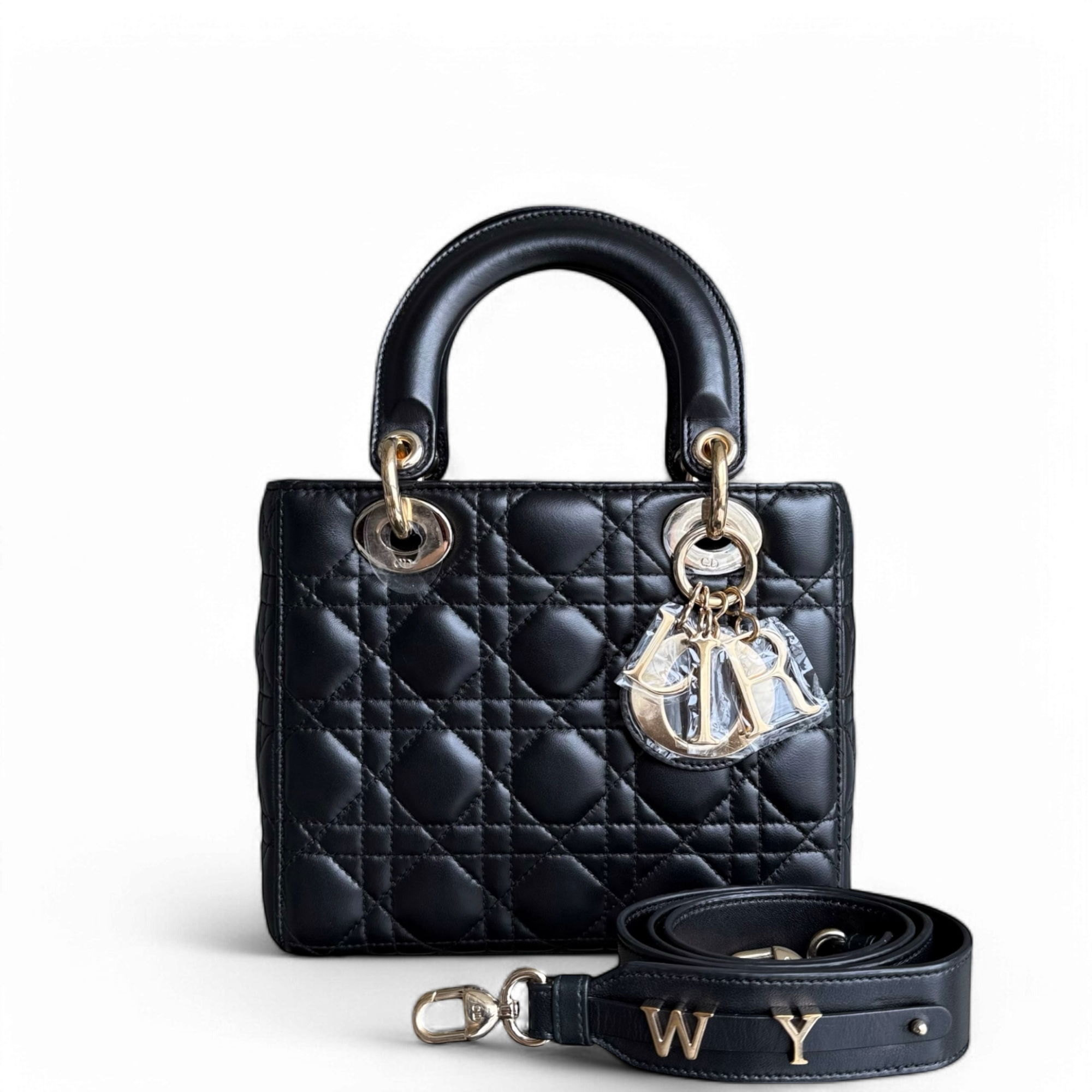 Dior Lady Small ABC - Cannage Lambskin MyABC Black Gold Hardware