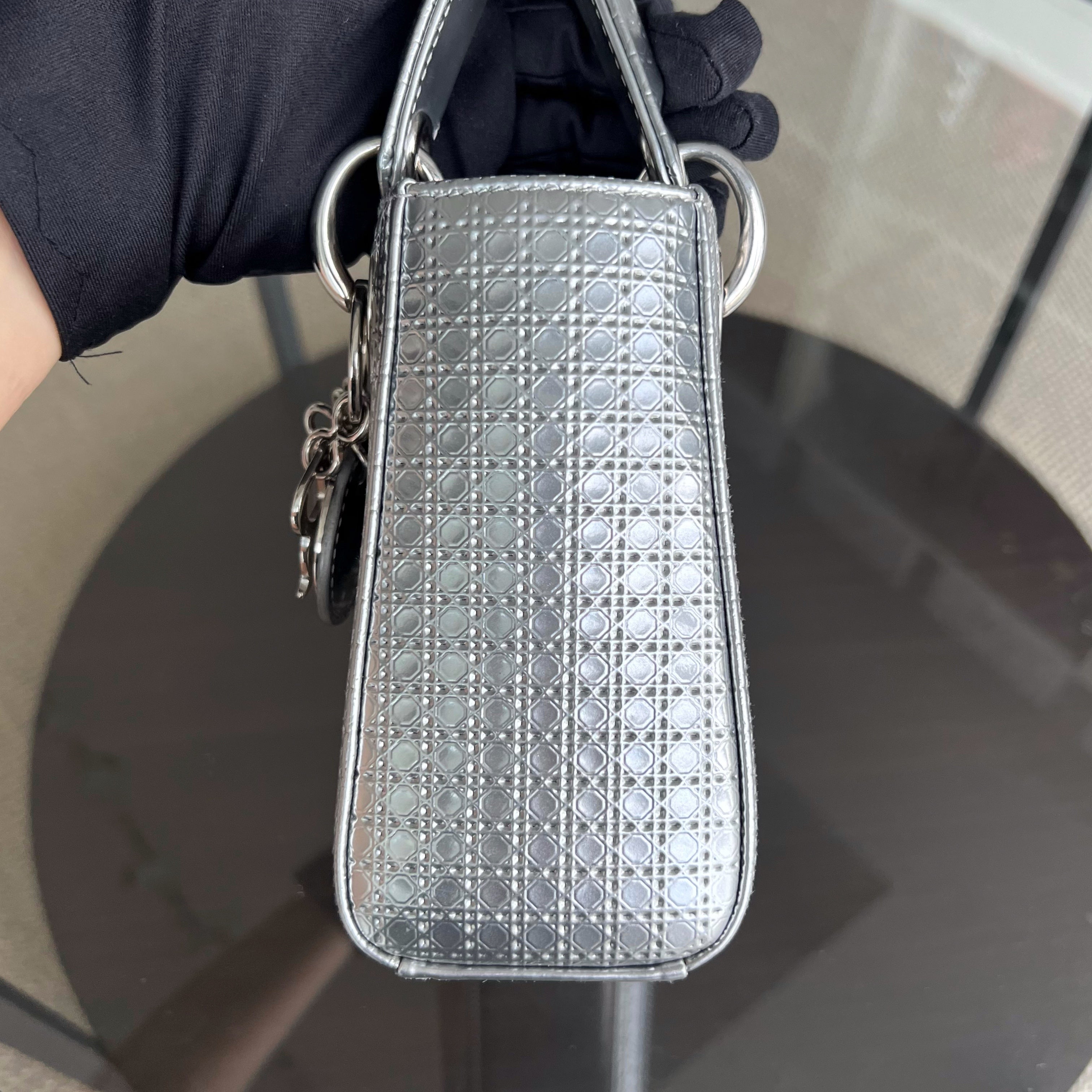 *Chain Strap* Dior Lady Mini Micro-Cannage
Silver Limited Edition SHW - Luxury Evermore