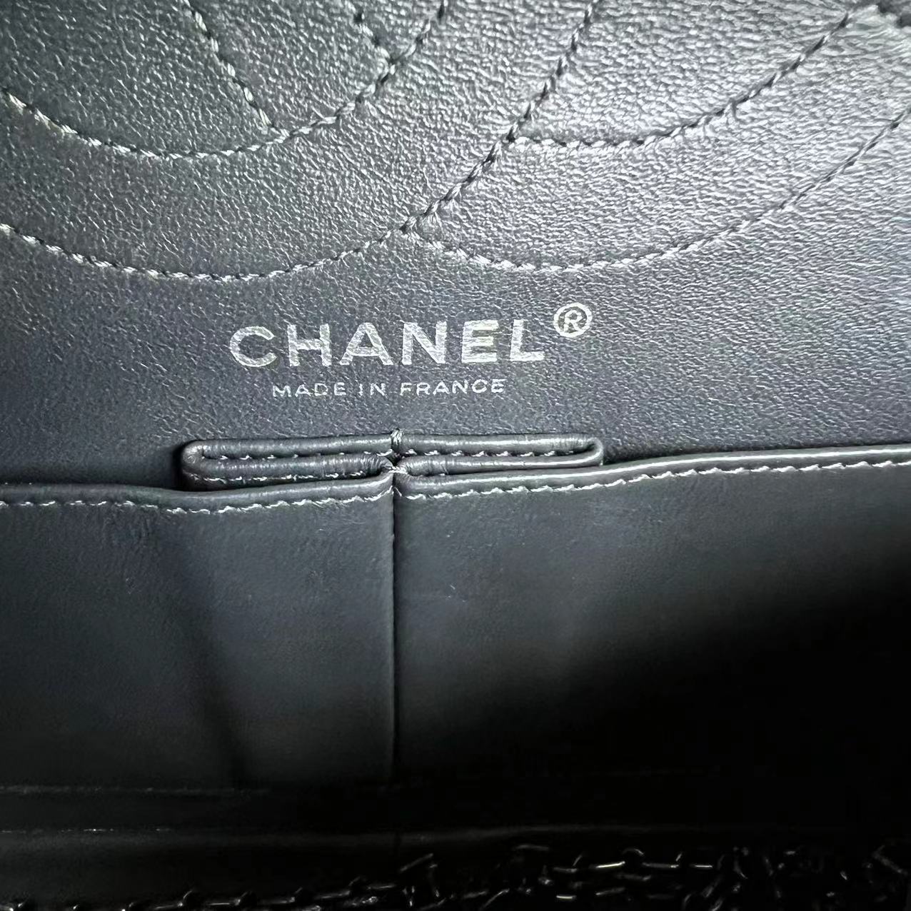 Chanel 2.55 226 Reissue Quilted Calfskin Grey Gray Silver Hardware Series 16 - Luxury Evermore