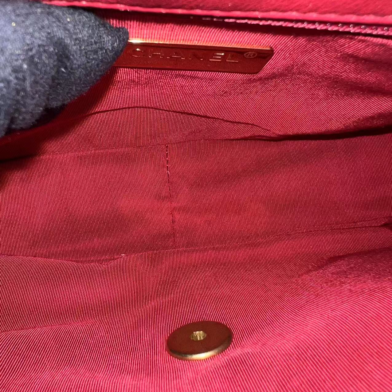 Chanel C19 Goatskin Small 19 Quilted Goatskin Burgundy Dark Red GHW No 30 - Luxury Evermore