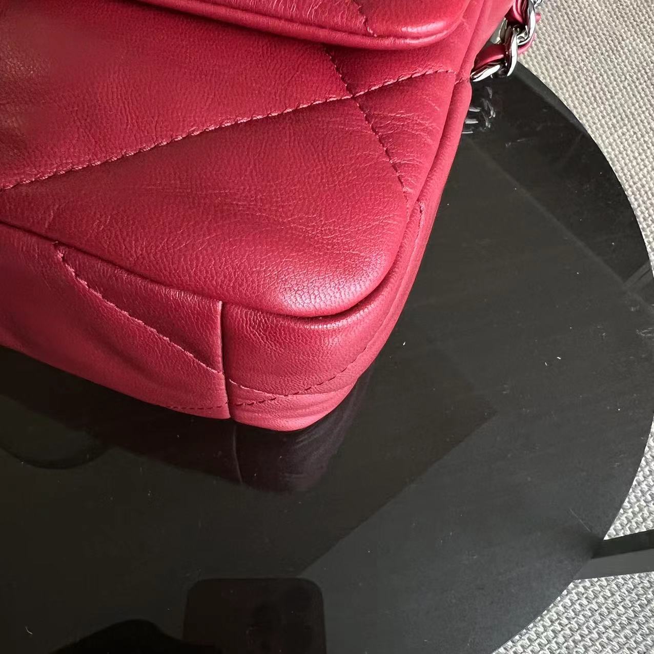 Chanel C19 Goatskin Small 19 Quilted Goatskin Burgundy Dark Red GHW No 30 - Luxury Evermore