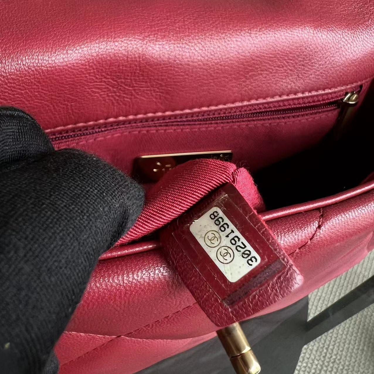 Chanel C19 Goatskin Small 19 Quilted Goatskin Burgundy Dark Red GHW No 30 - Luxury Evermore