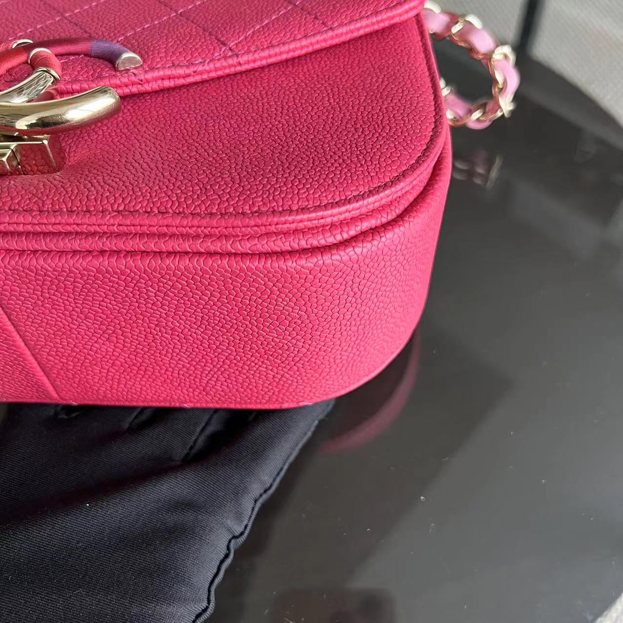 Chanel Caviar Coco Curve Cuba Small 21CM Thread Around Grained Calfskin Pink Golden Hardware Series 25 - Luxury Evermore