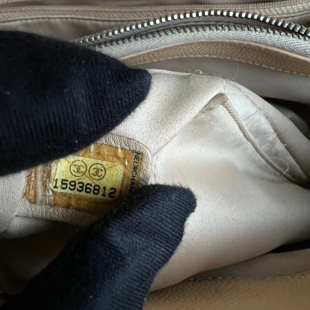 Chanel Caviar GST Grand Shopping Tote Quilted Calfskin Beige SHW No 15 - Luxury Evermore