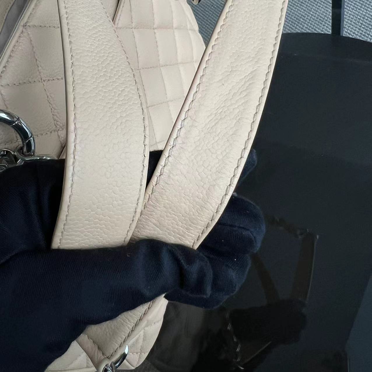 Chanel Caviar GST Grand Shopping Tote Quilted Calfskin Beige SHW No 15 - Luxury Evermore
