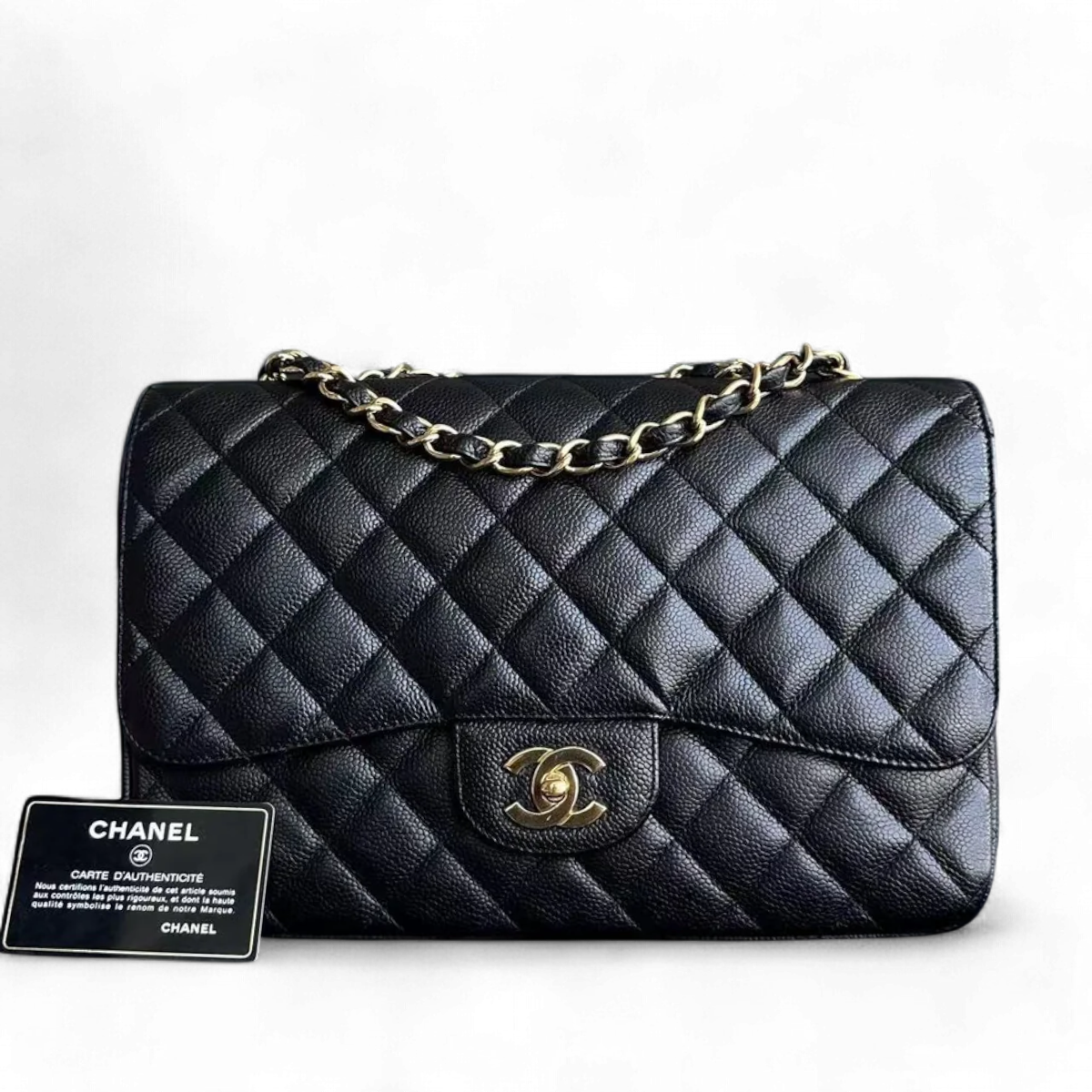 Chanel classic calfskin sale