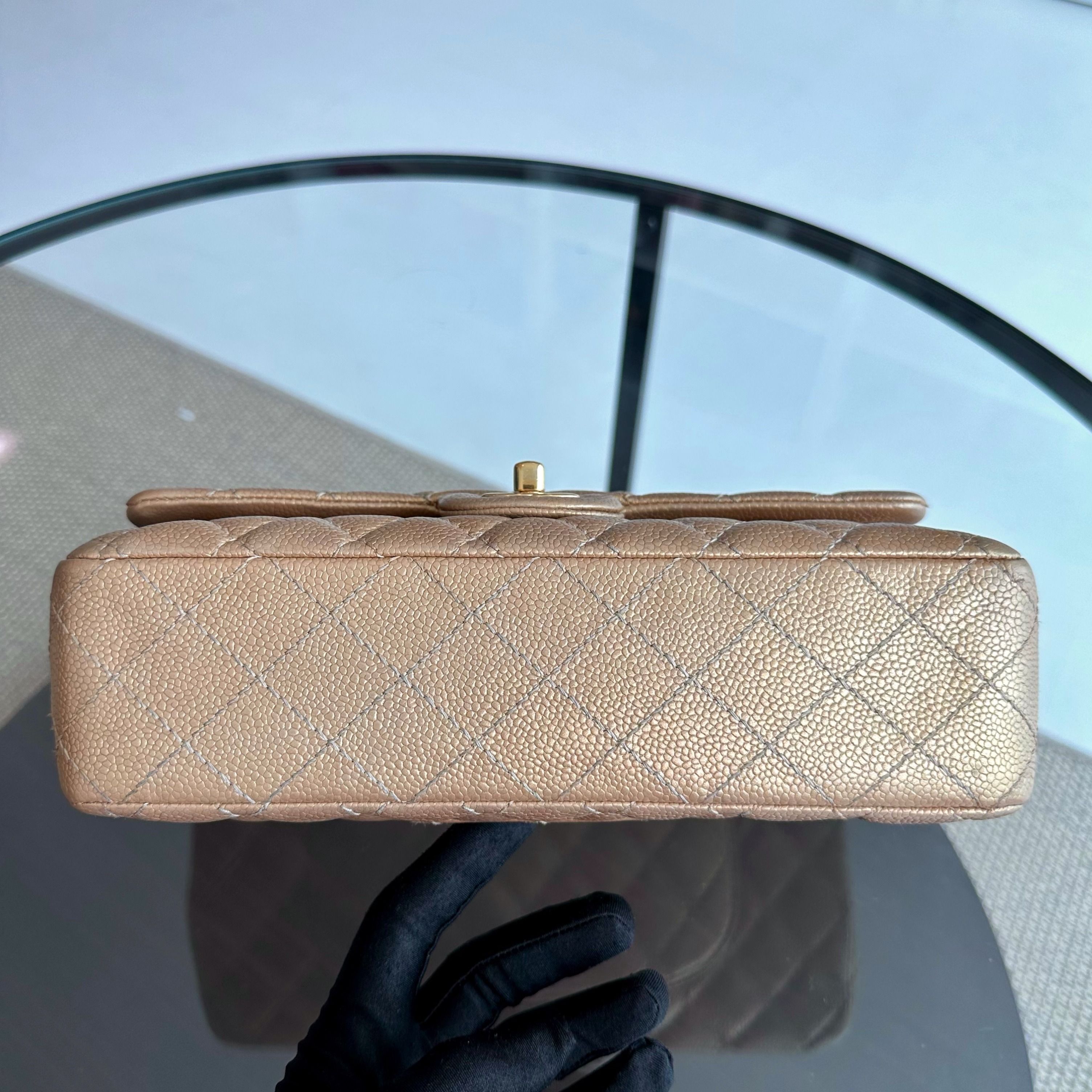 Chanel Caviar Medium Classic Flap Gold GHW No 20 - Luxury Evermore