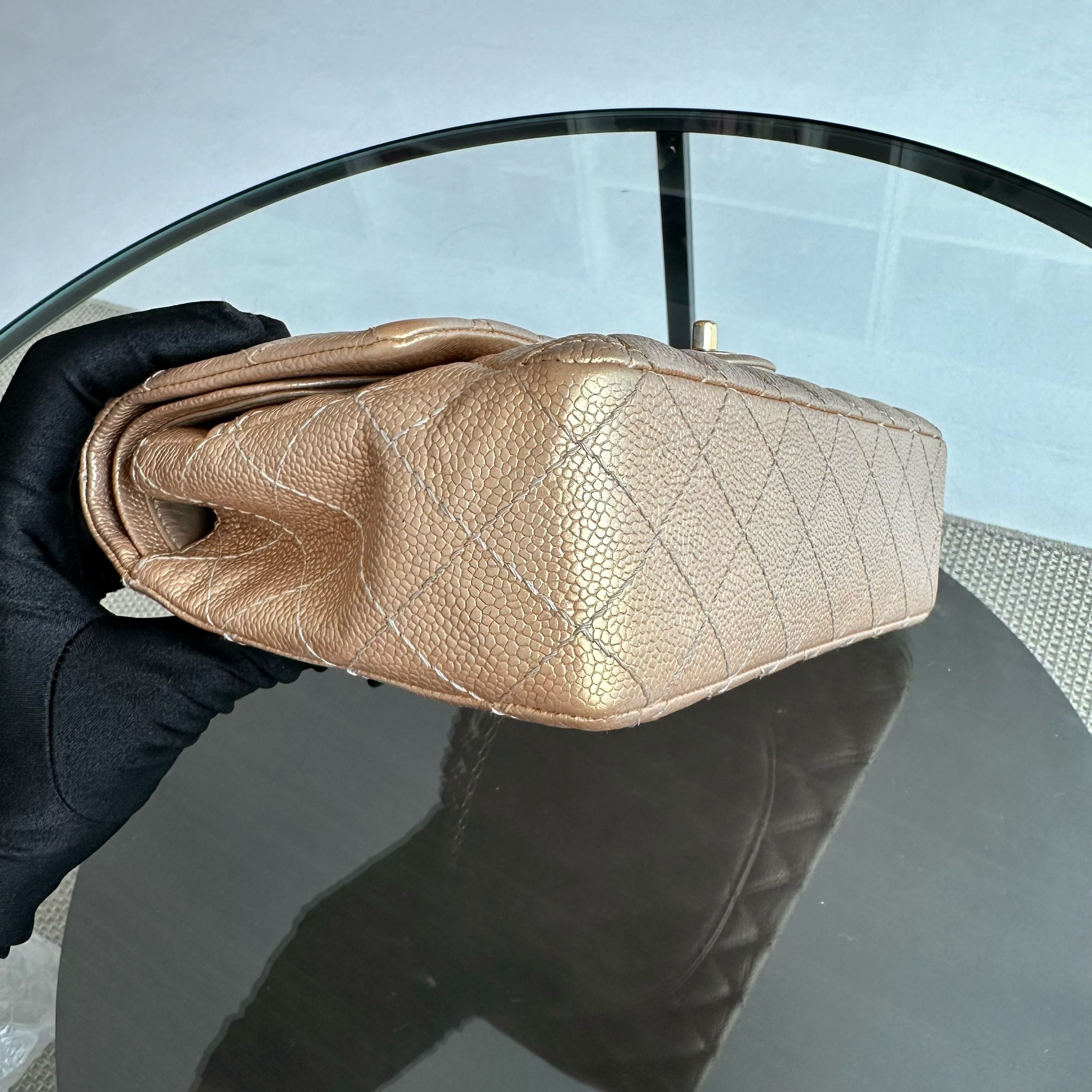 Chanel Caviar Medium Classic Flap Gold GHW No 20 - Luxury Evermore