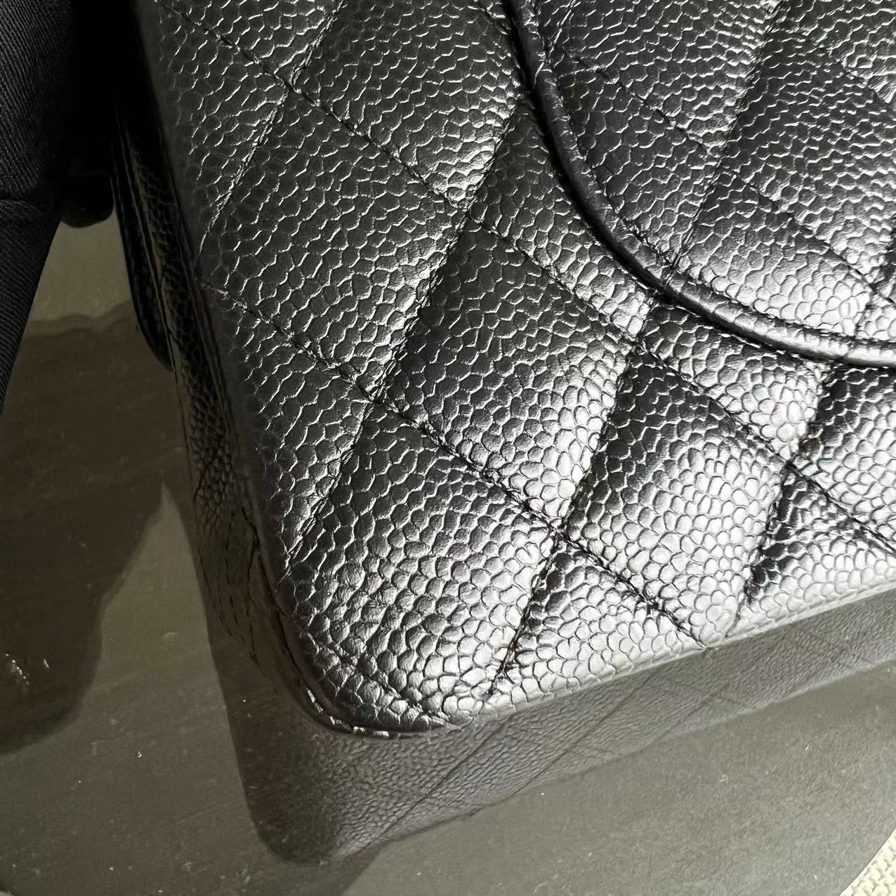 Chanel Caviar Medium Classic Flap Quilted Calfskin Black SHW No 14 - Luxury Evermore