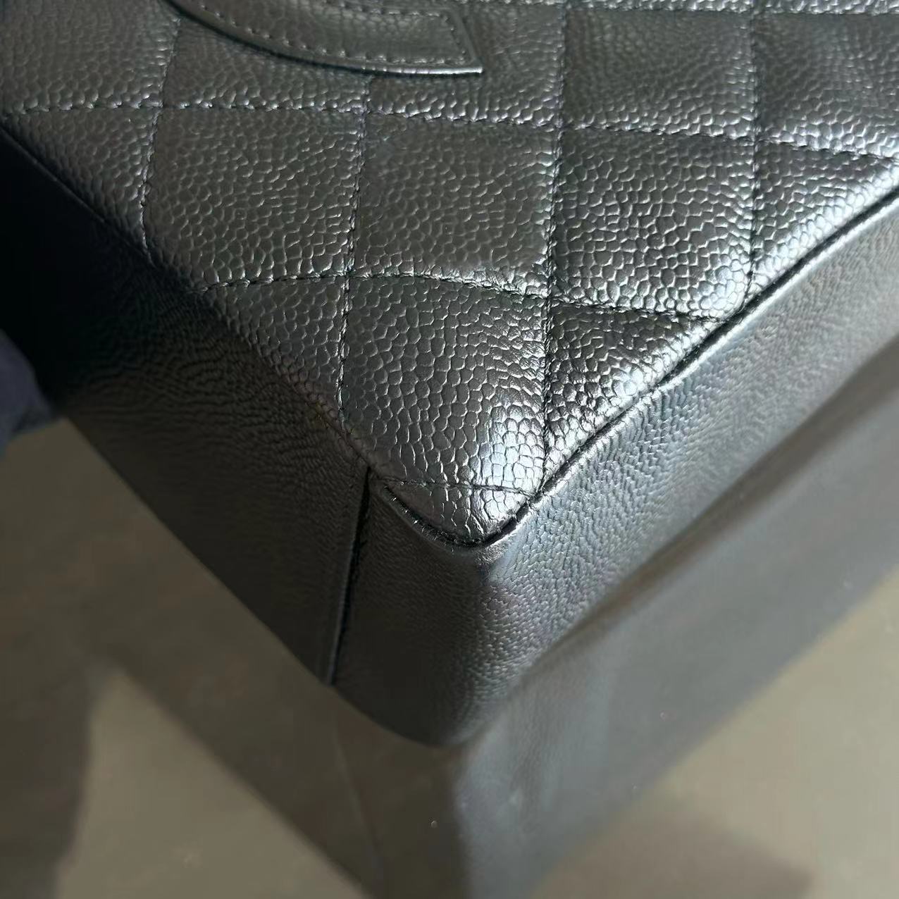 Chanel Caviar PST Petite Shopping Tote Black GHW No 8 - Luxury Evermore