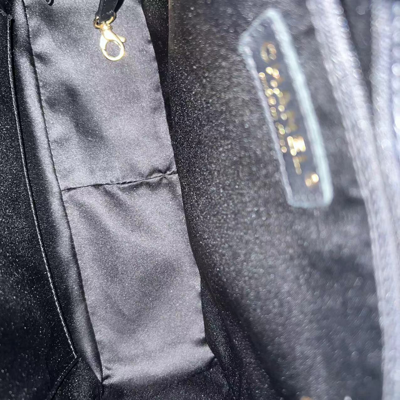 Chanel Caviar PST Petite Shopping Tote Quilted Grained Calfskin Black Golden Hardware Series 14 - Luxury Evermore