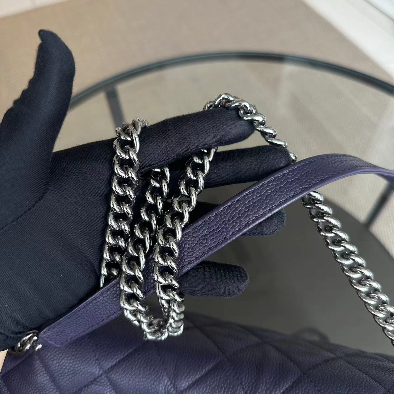 Chanel Caviar Quilted Jumbo Matelasse Seasonal Flap Quilted Calfskin SHW No 16 - Luxury Evermore