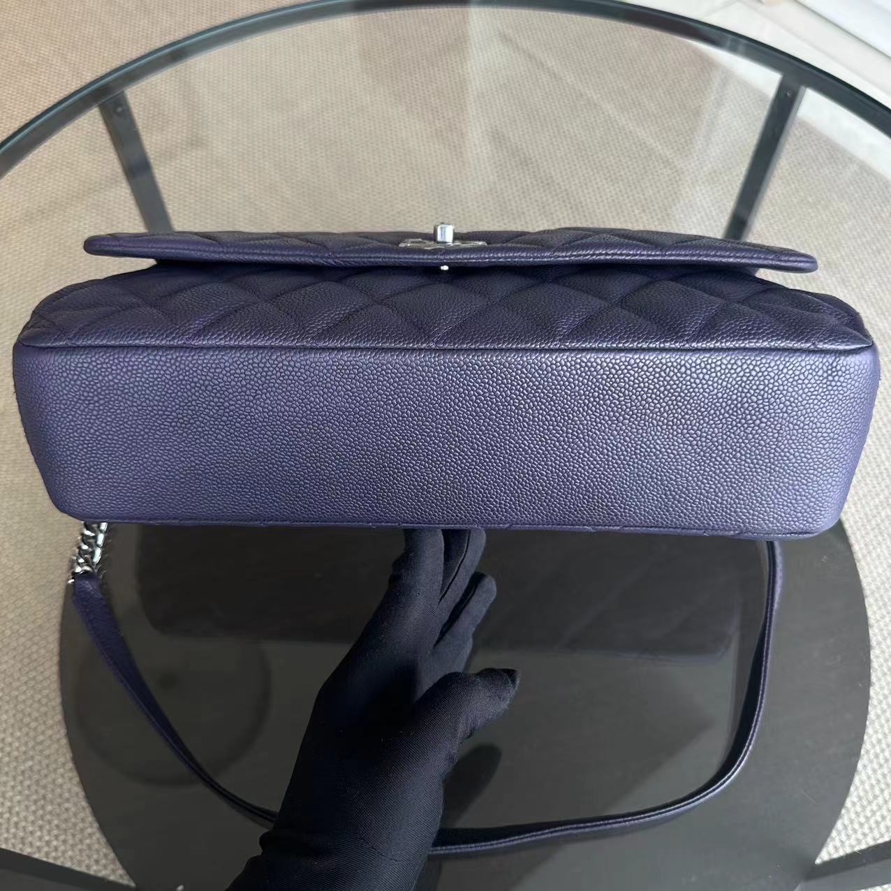 Chanel Caviar Quilted Jumbo Matelasse Seasonal Flap Quilted Calfskin SHW No 16 - Luxury Evermore