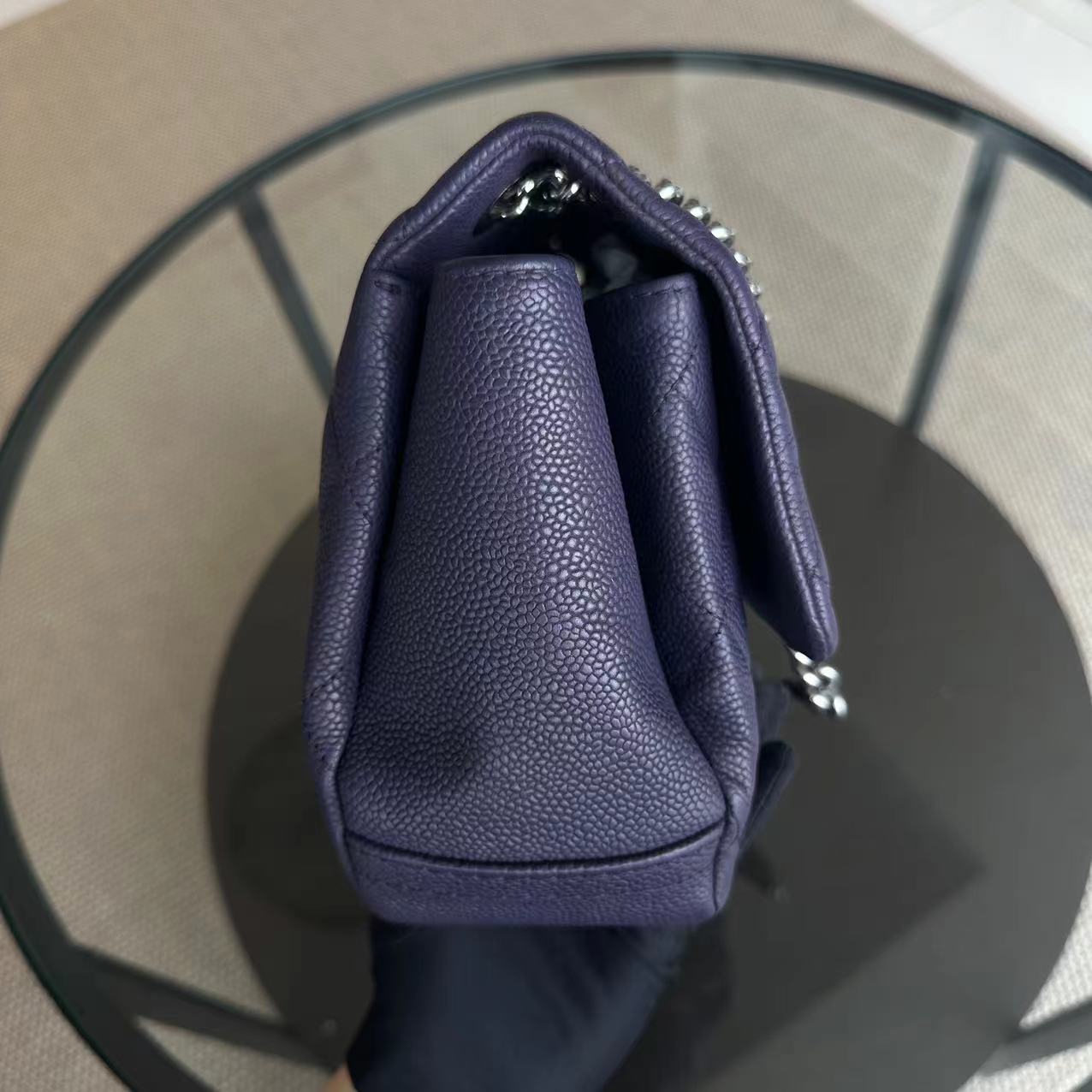 Chanel Caviar Quilted Jumbo Matelasse Seasonal Flap Quilted Calfskin SHW No 16 - Luxury Evermore