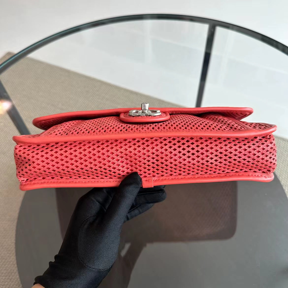 Chanel Flap Perforated French Riviera Up In The Air Bag Silver Hardware Series 17 - Luxury Evermore