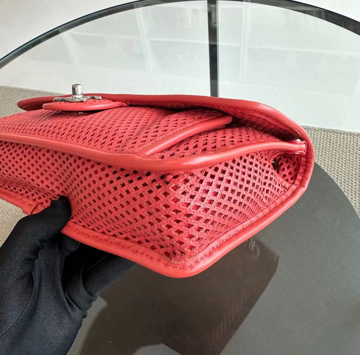 Chanel Flap Perforated French Riviera Up In The Air Bag Silver Hardware Series 17 - Luxury Evermore