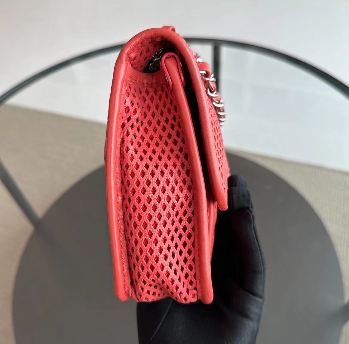 Chanel Flap Perforated French Riviera Up In The Air Bag Silver Hardware Series 17 - Luxury Evermore