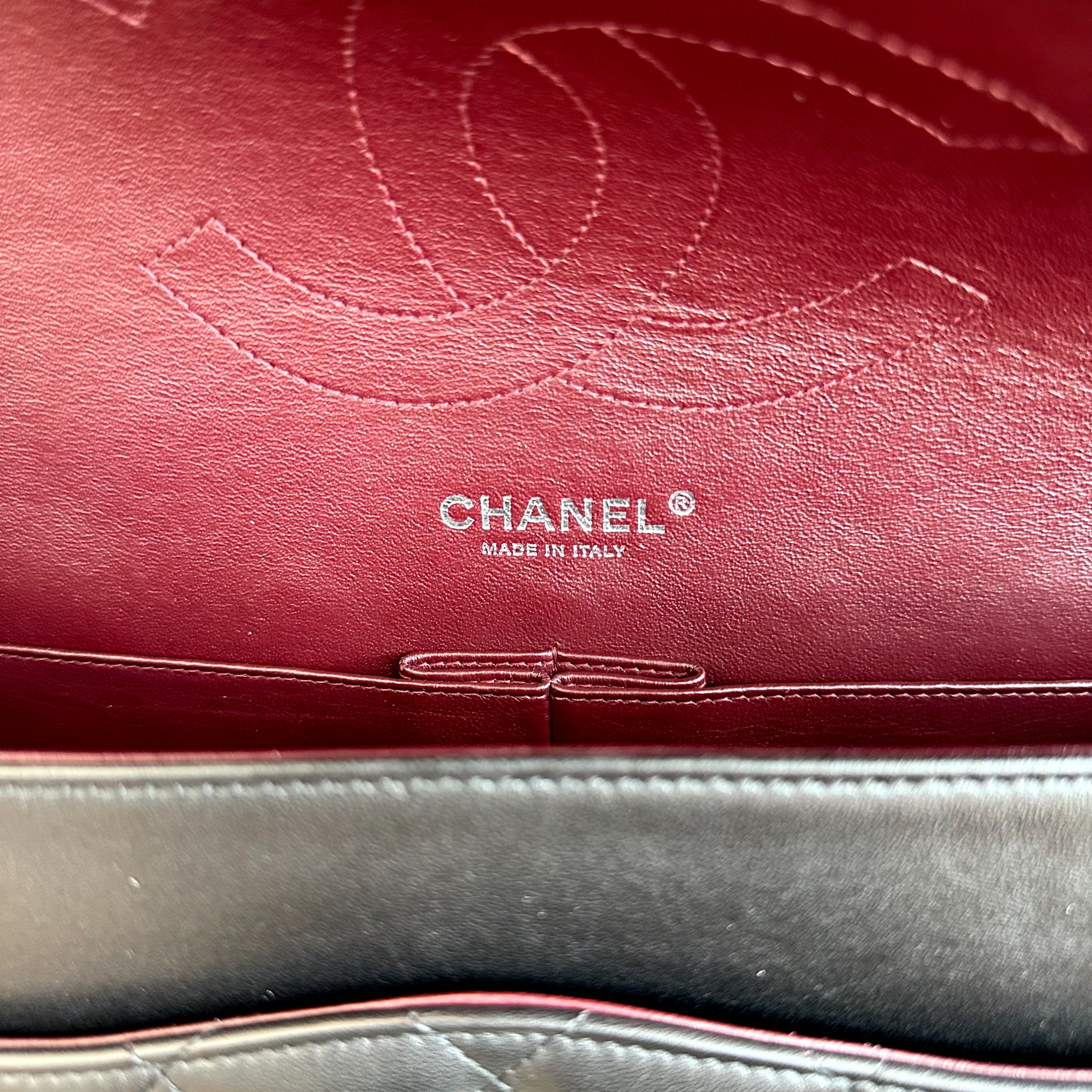 Chanel Jumbo Classic Flap Double Flap Quilted Lambskin Black SHW No 18 - Luxury Evermore