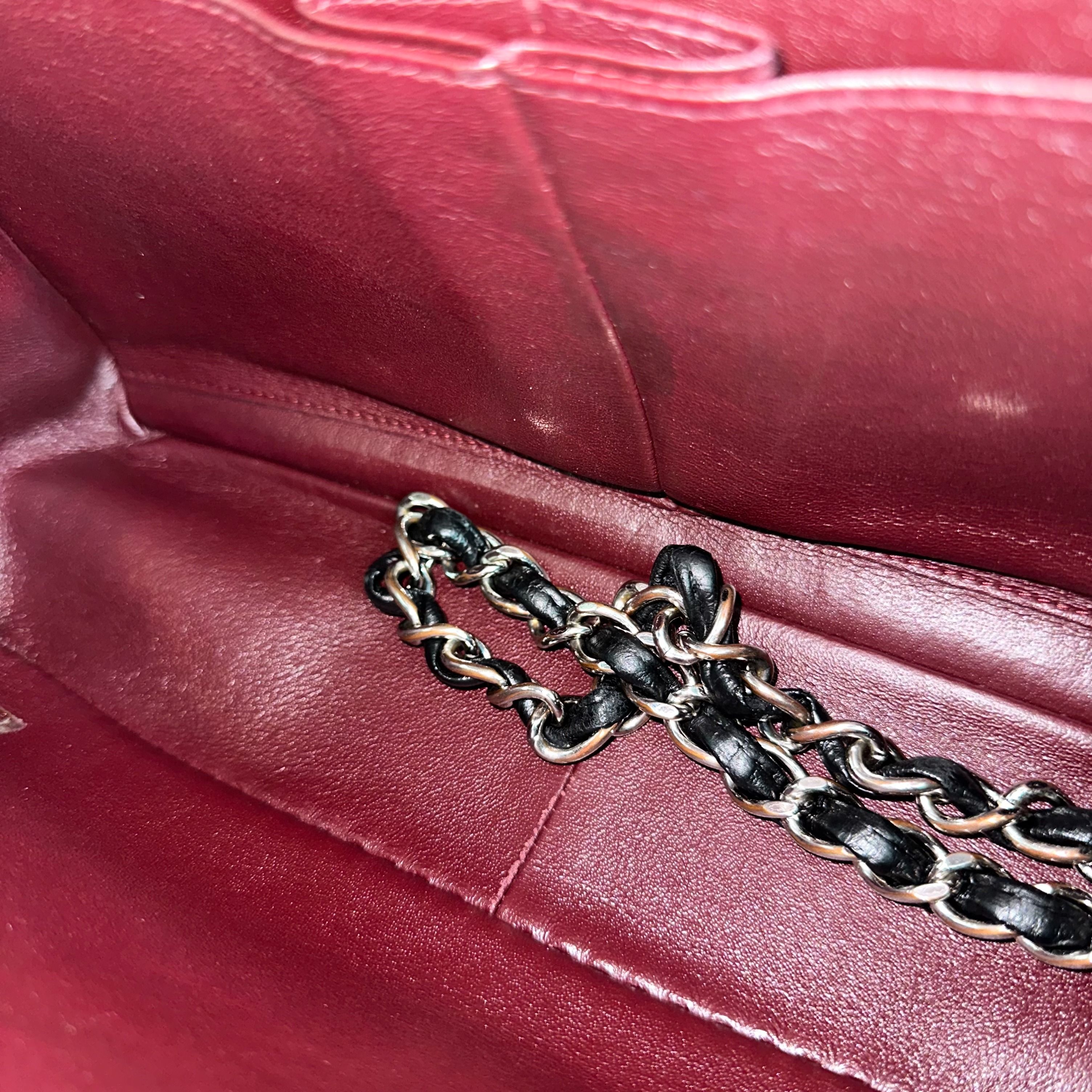 Chanel Jumbo Double Flap Classic Flap 30CM Lambskin Black SHW No 23 - Luxury Evermore