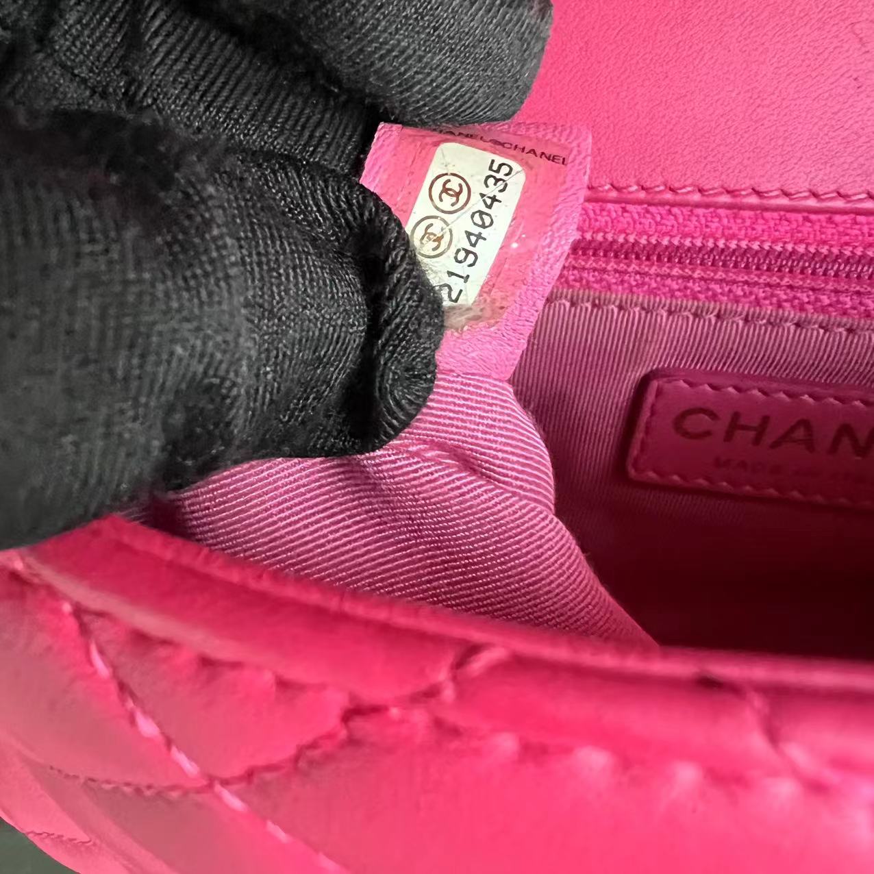Chanel Mademoiselle Chic Seasonal Flap Mini Quilted Lambskin Hot Pink GHW No 21 - Luxury Evermore