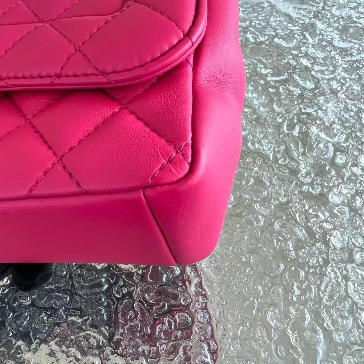 Chanel Mademoiselle Chic Seasonal Flap Mini Quilted Lambskin Hot Pink GHW No 21 - Luxury Evermore