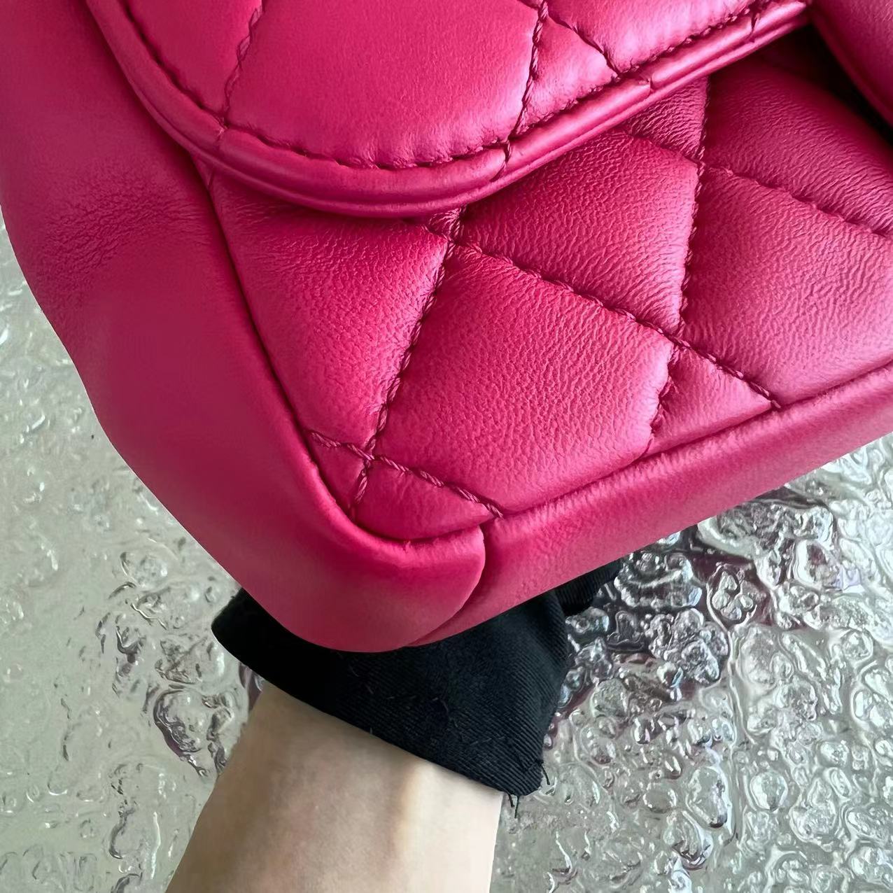 Chanel Mademoiselle Chic Seasonal Flap Mini Quilted Lambskin Hot Pink GHW No 21 - Luxury Evermore