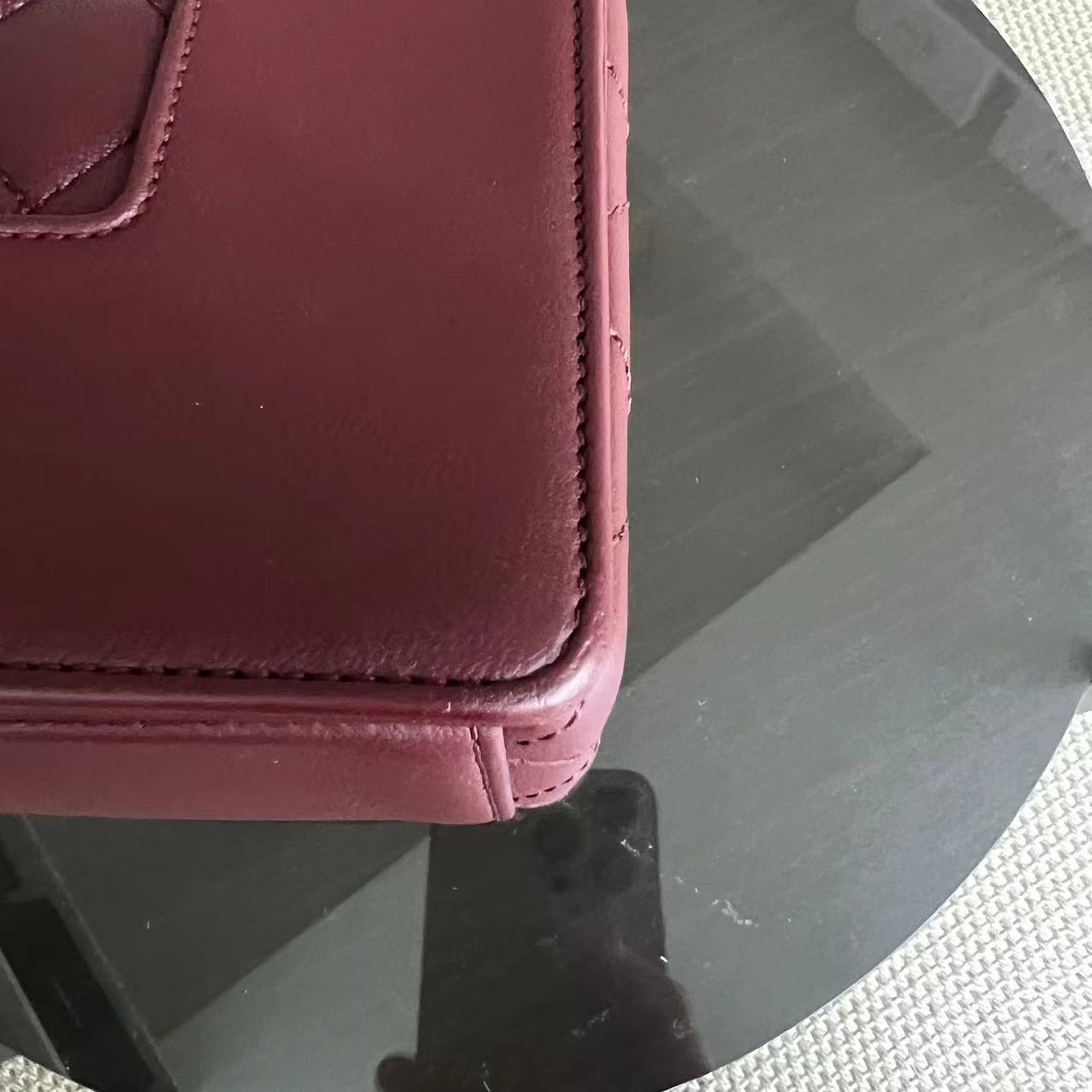 Chanel Mademoiselle Seasonal Flap Jumbo Quilted Lambskin Burgundy Golden Hardware Series 23 - Luxury Evermore