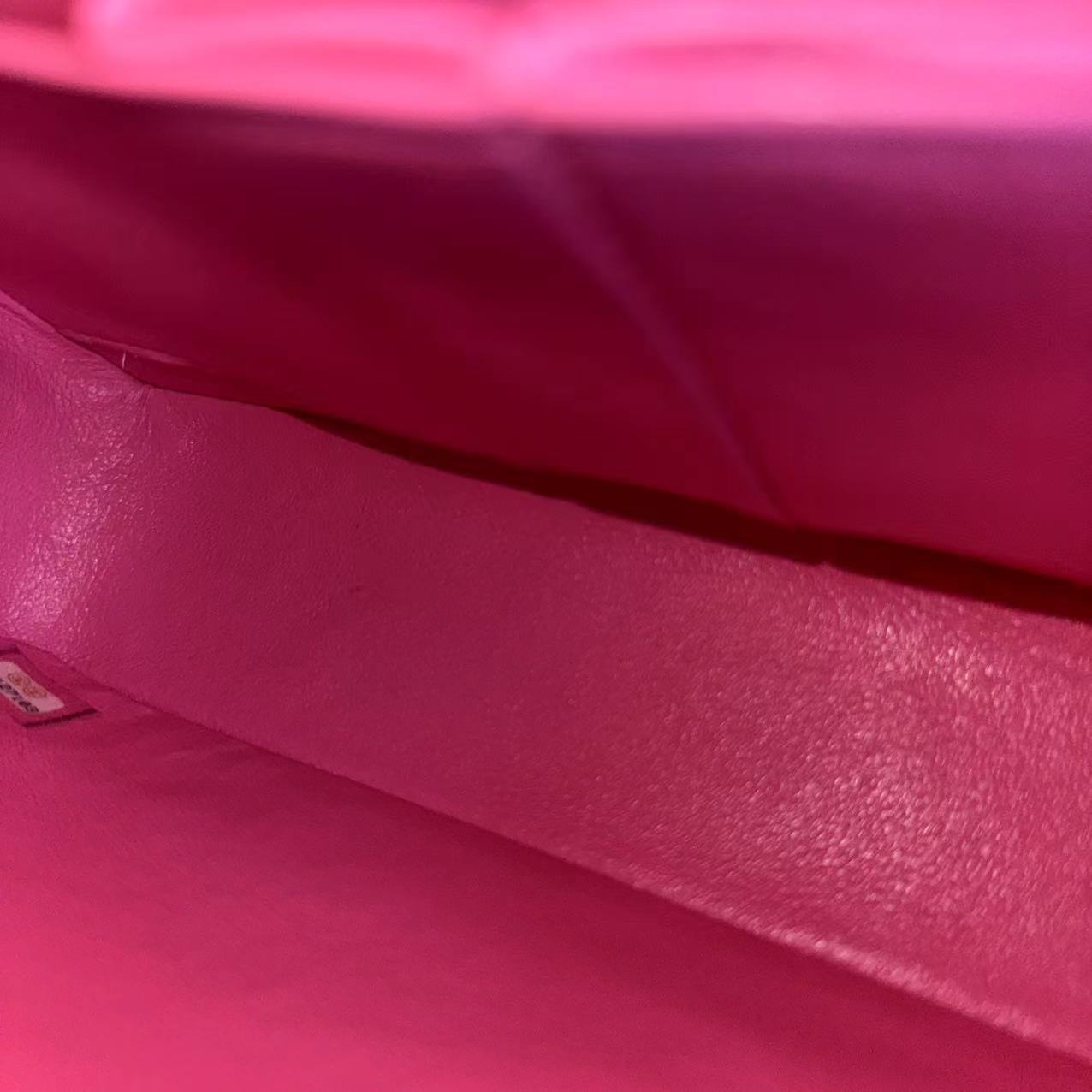 Chanel Medium Classic Flap Double Flap 25CM Quilted Lambskin Pink SHW No 27 - Luxury Evermore