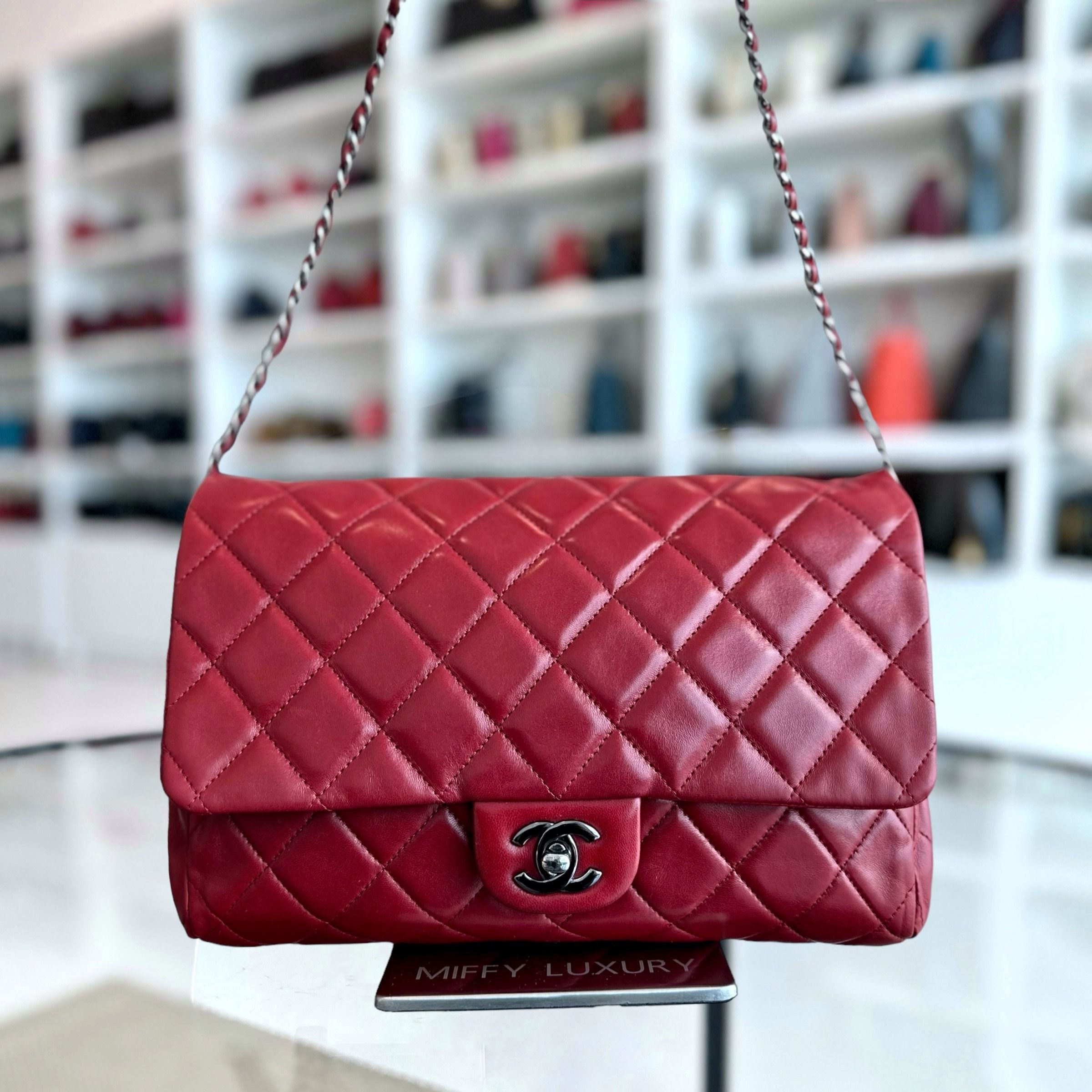 Chanel Timeless Classic Flap Lambskin Clutch Quilted Shoulder Bag No 15 - Luxury Evermore