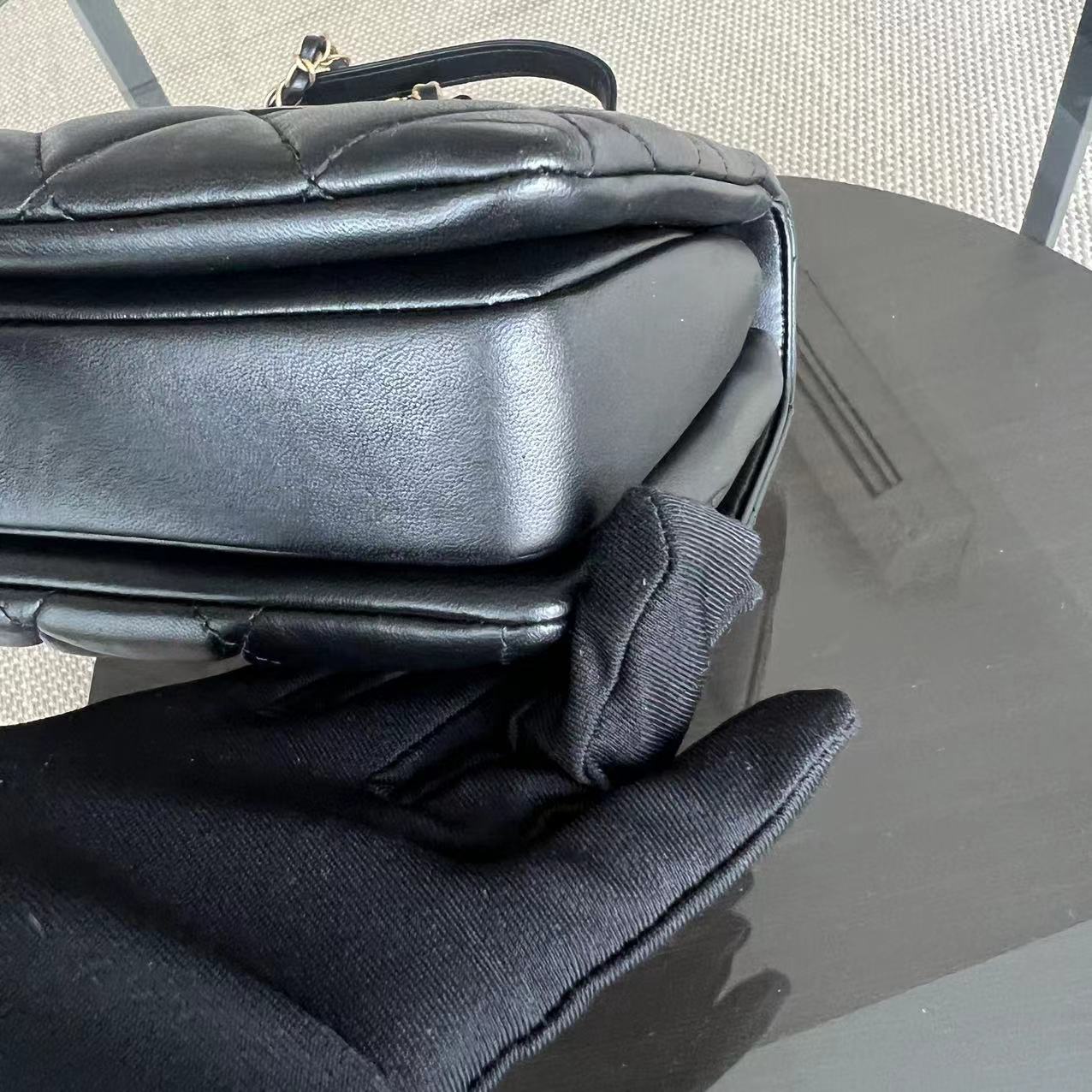 Chanel Trendy CC Small Quilted Lambskin Black Golden Hardware Series 21 - Luxury Evermore