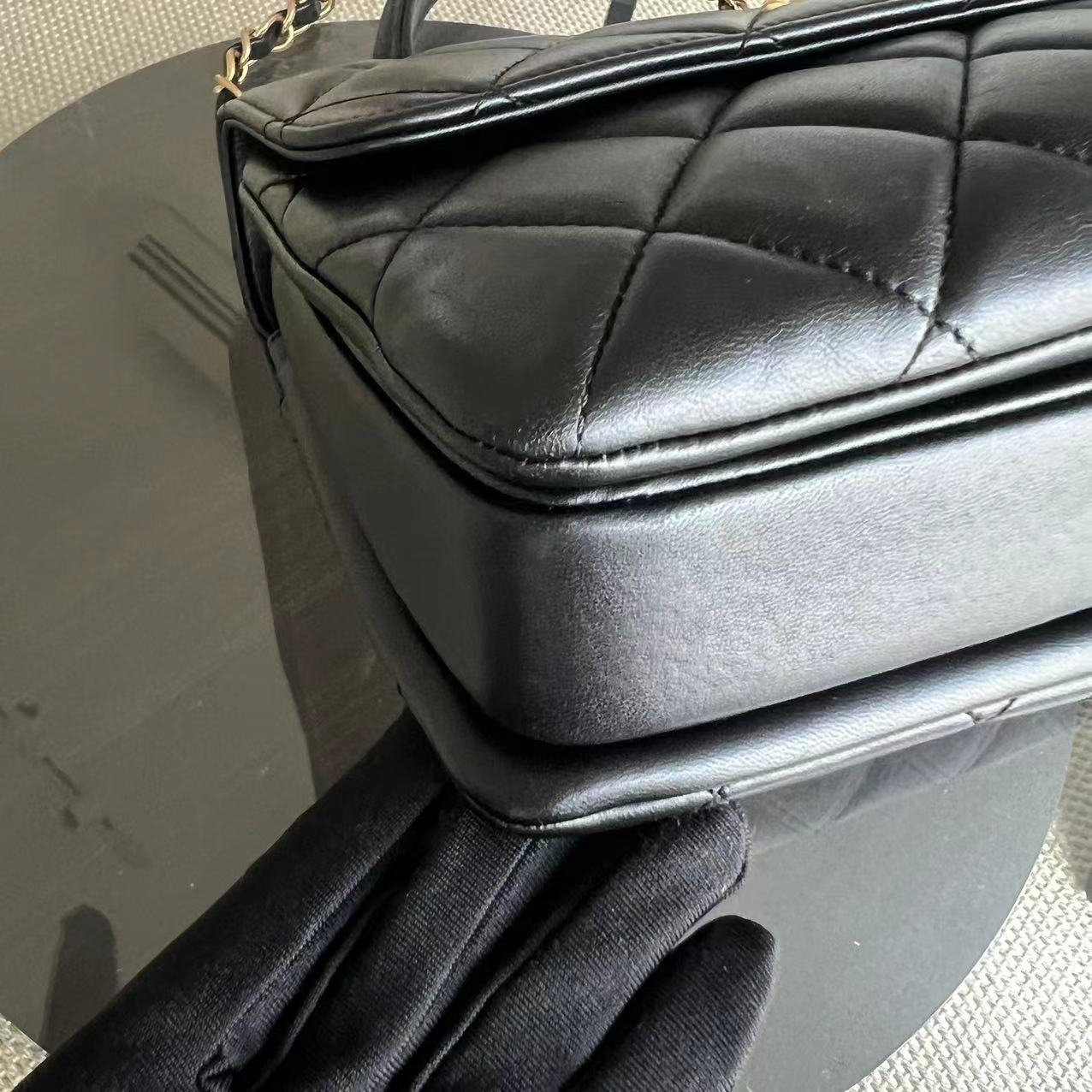 Chanel Trendy CC Small Quilted Lambskin Black Golden Hardware Series 21 - Luxury Evermore